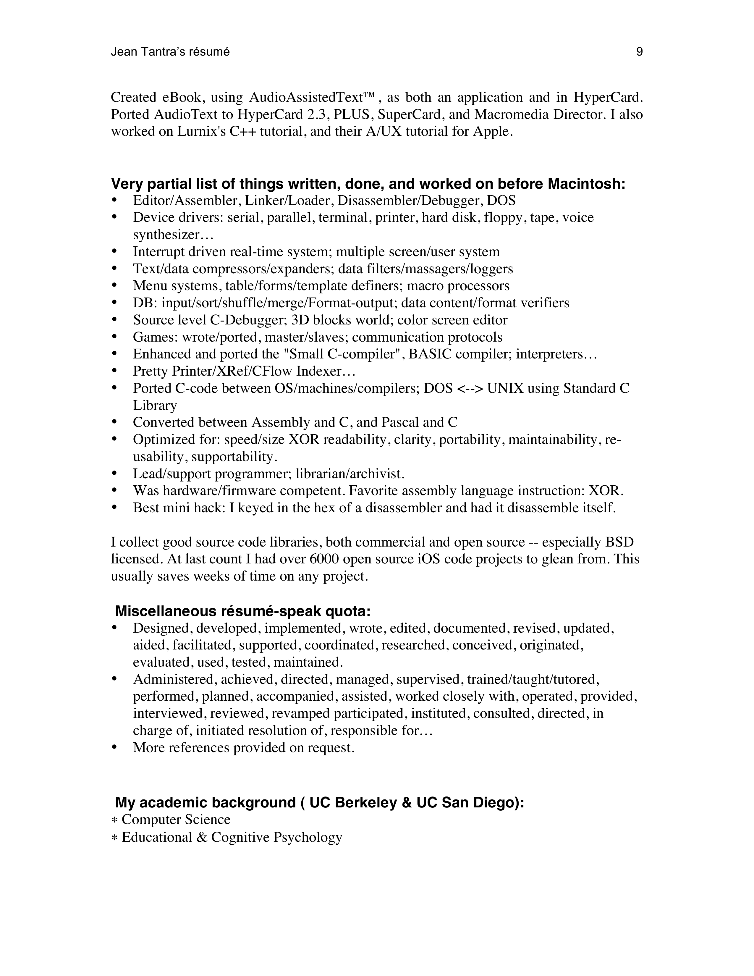 Apple Mobile App Developer Resume — page 9