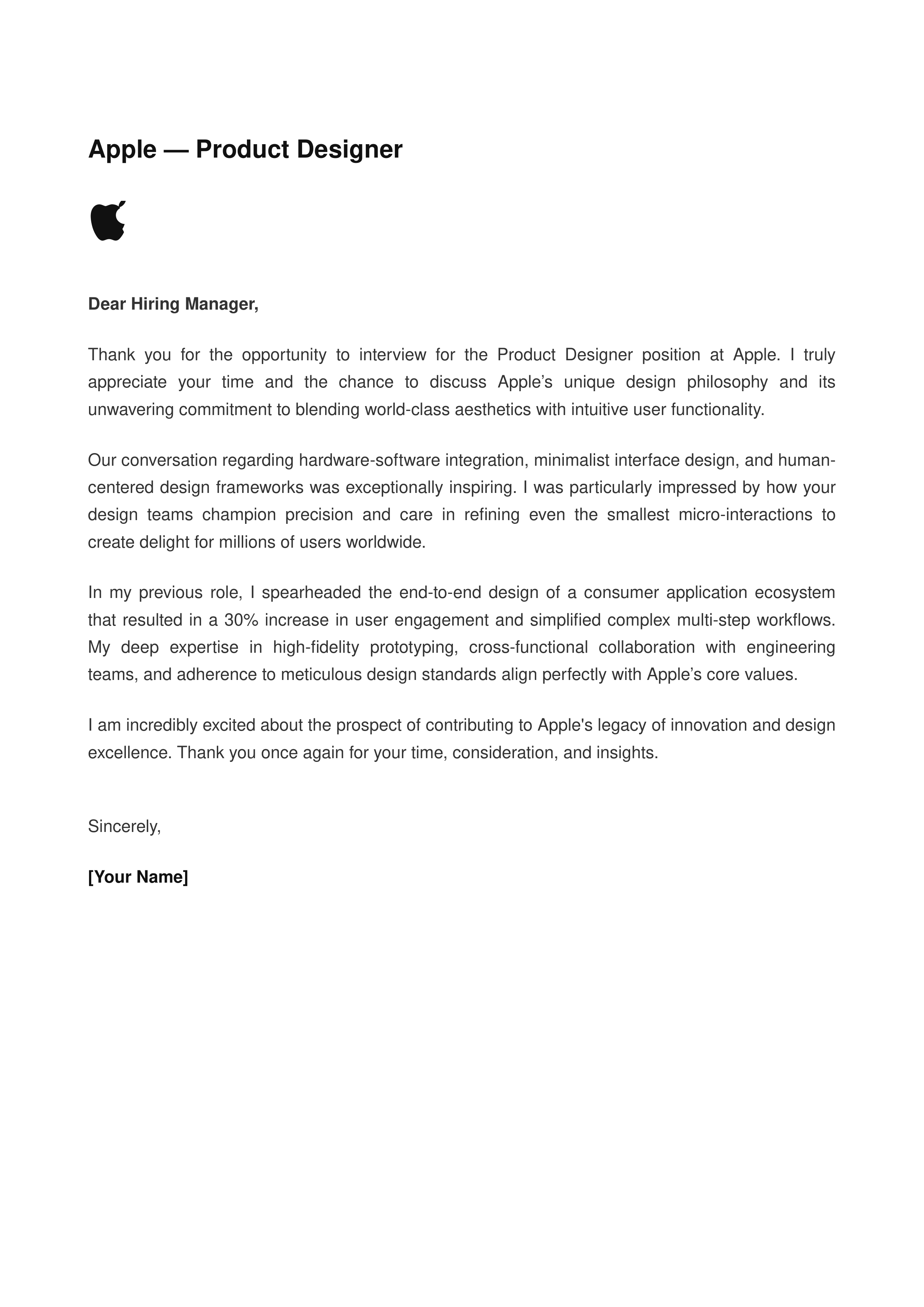 Apple Product Designer — page 1