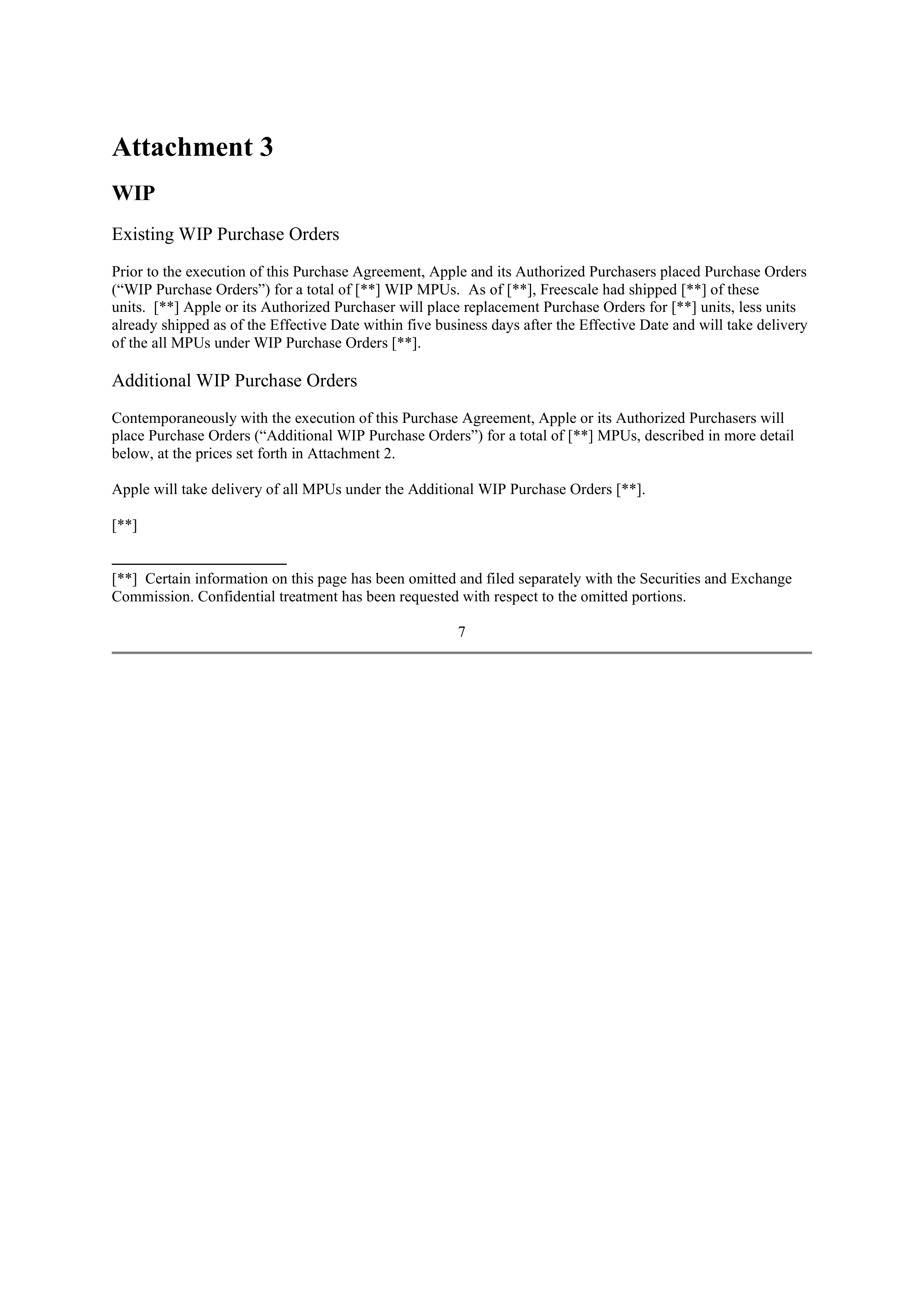 Apple Purchase Agreement Between Apple and Freescale — page 8