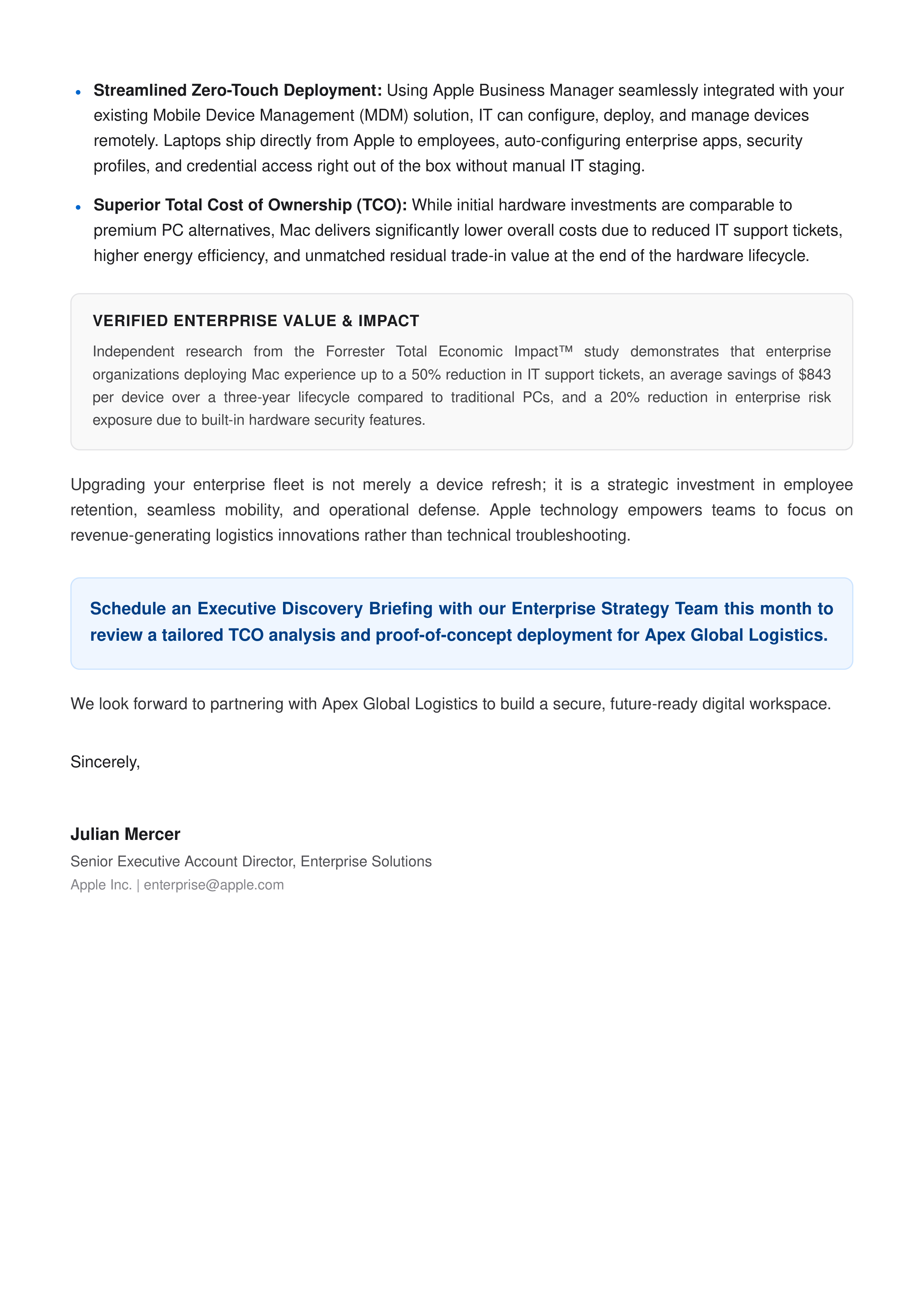 Apple Sales Letter — page 2