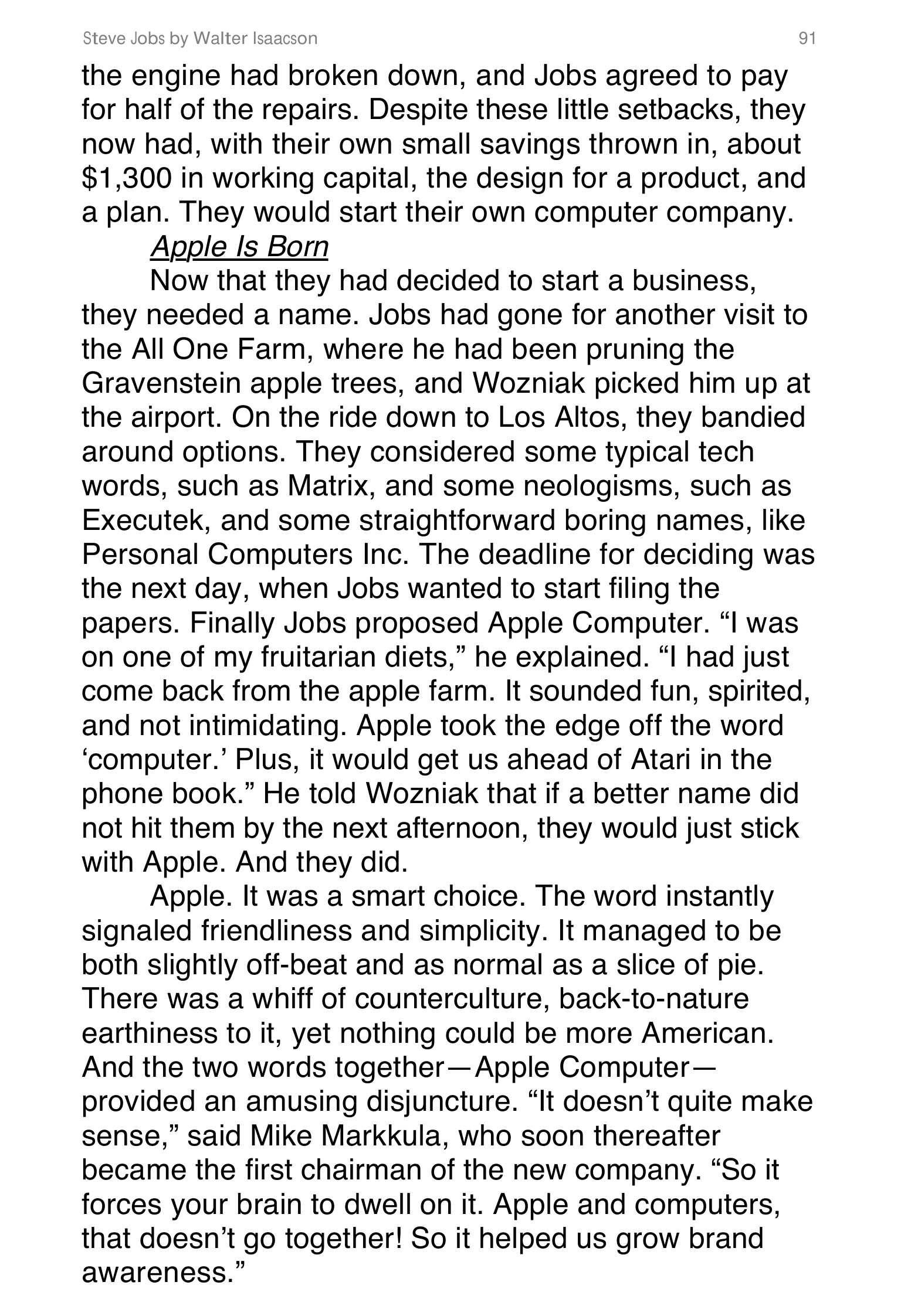 Apple Steve Jobs Biography by Walter Isaacson — page 109