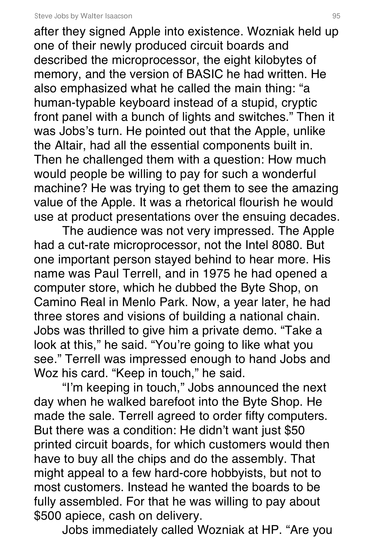 Apple Steve Jobs Biography by Walter Isaacson — page 113