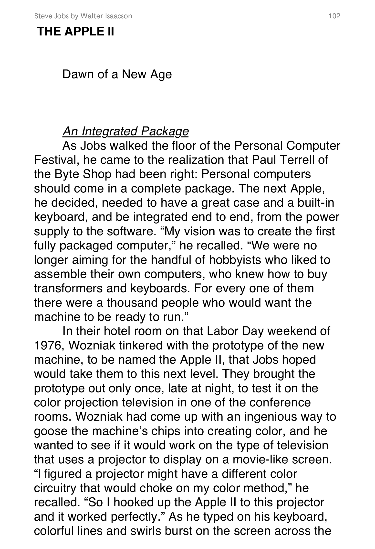 Apple Steve Jobs Biography by Walter Isaacson — page 120