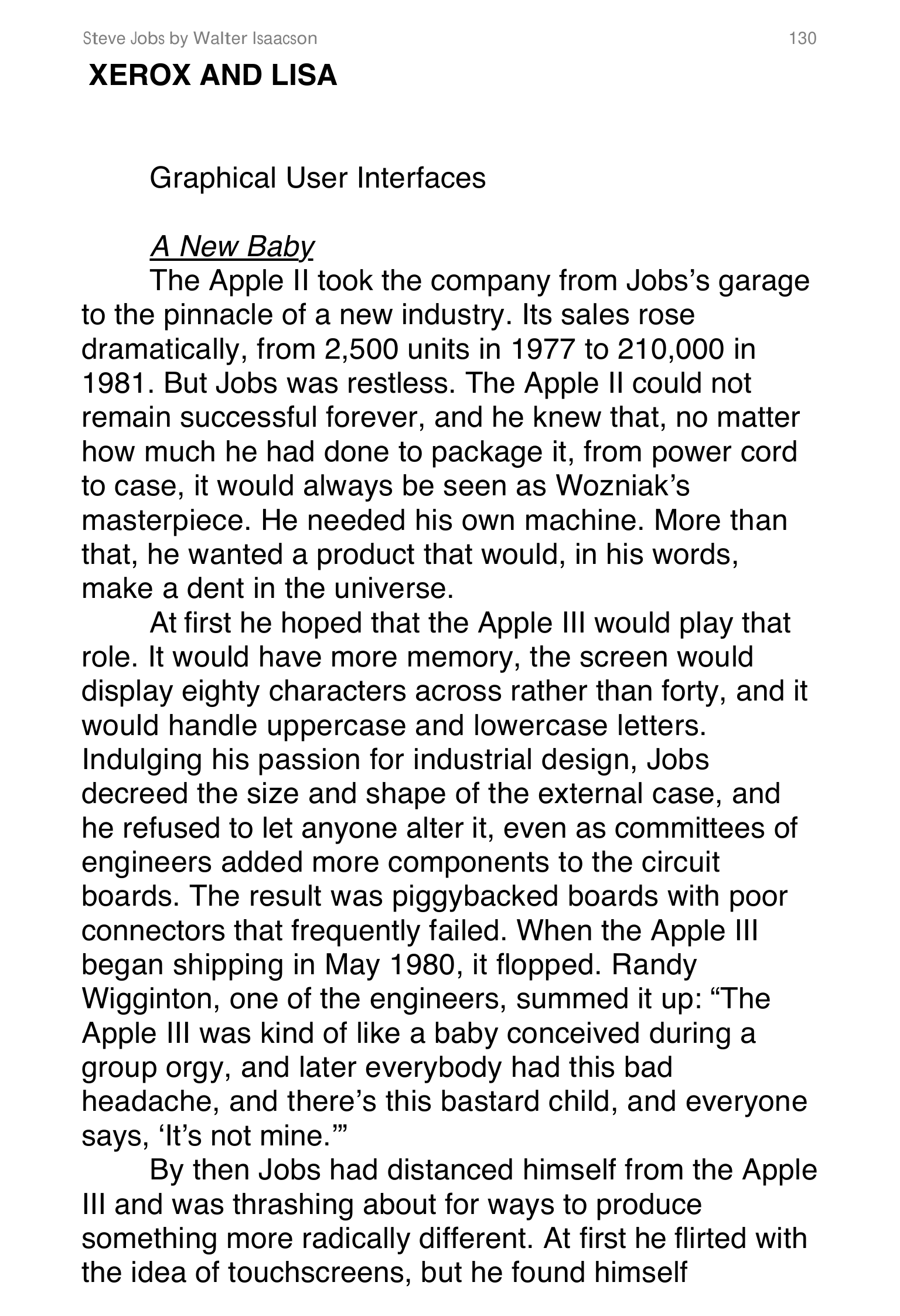 Apple Steve Jobs Biography by Walter Isaacson — page 148