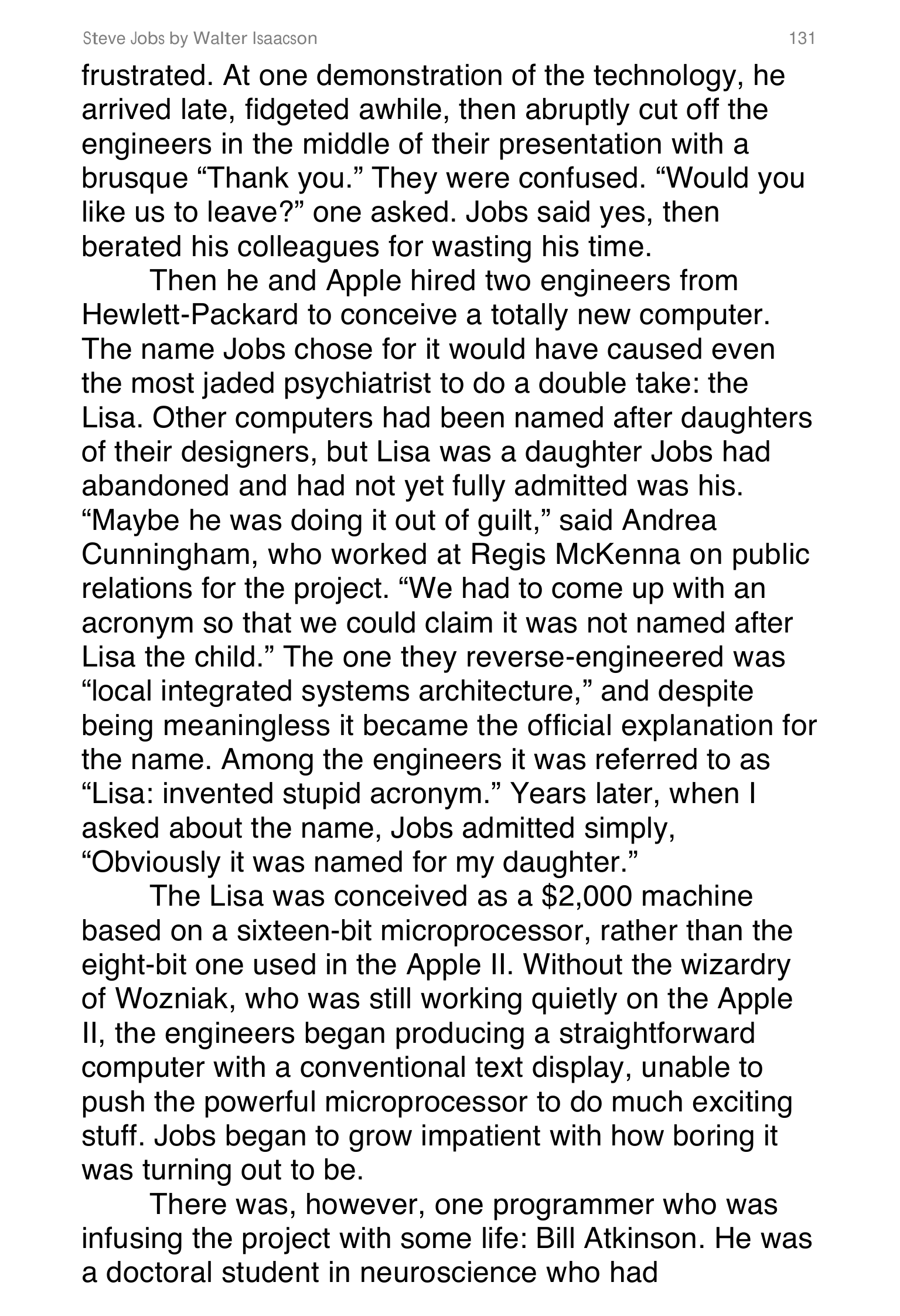 Apple Steve Jobs Biography by Walter Isaacson — page 149