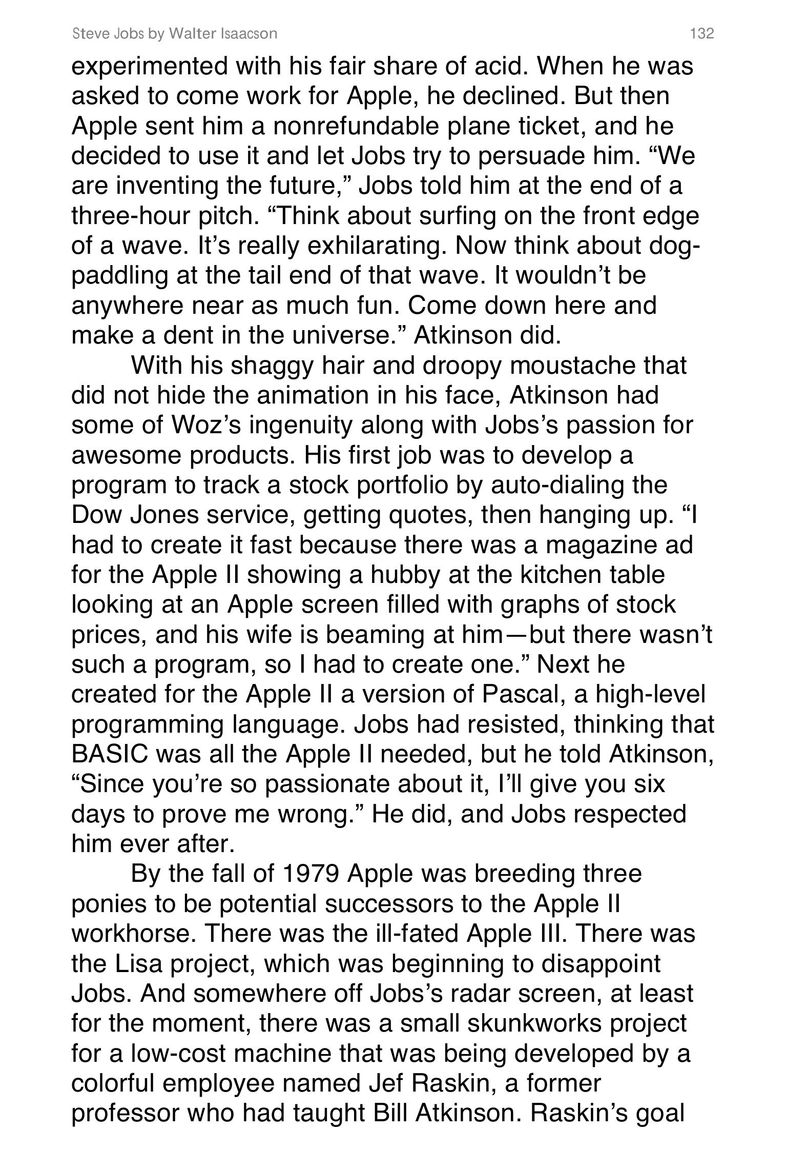 Apple Steve Jobs Biography by Walter Isaacson — page 150