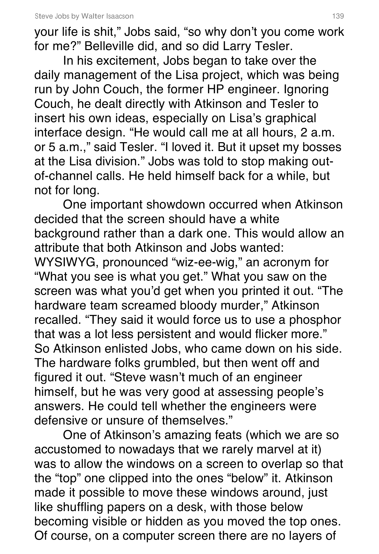 Apple Steve Jobs Biography by Walter Isaacson — page 157