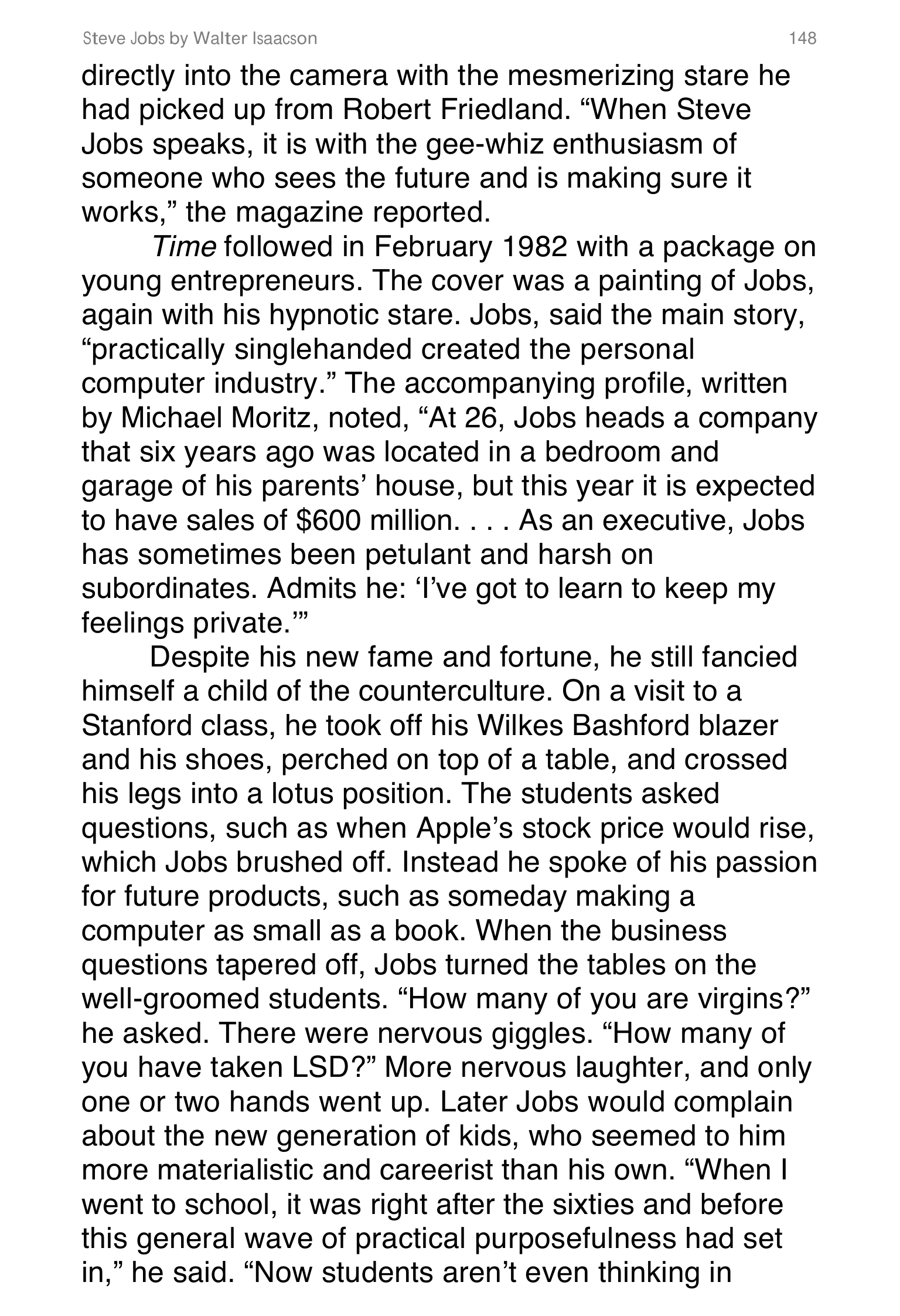 Apple Steve Jobs Biography by Walter Isaacson — page 166