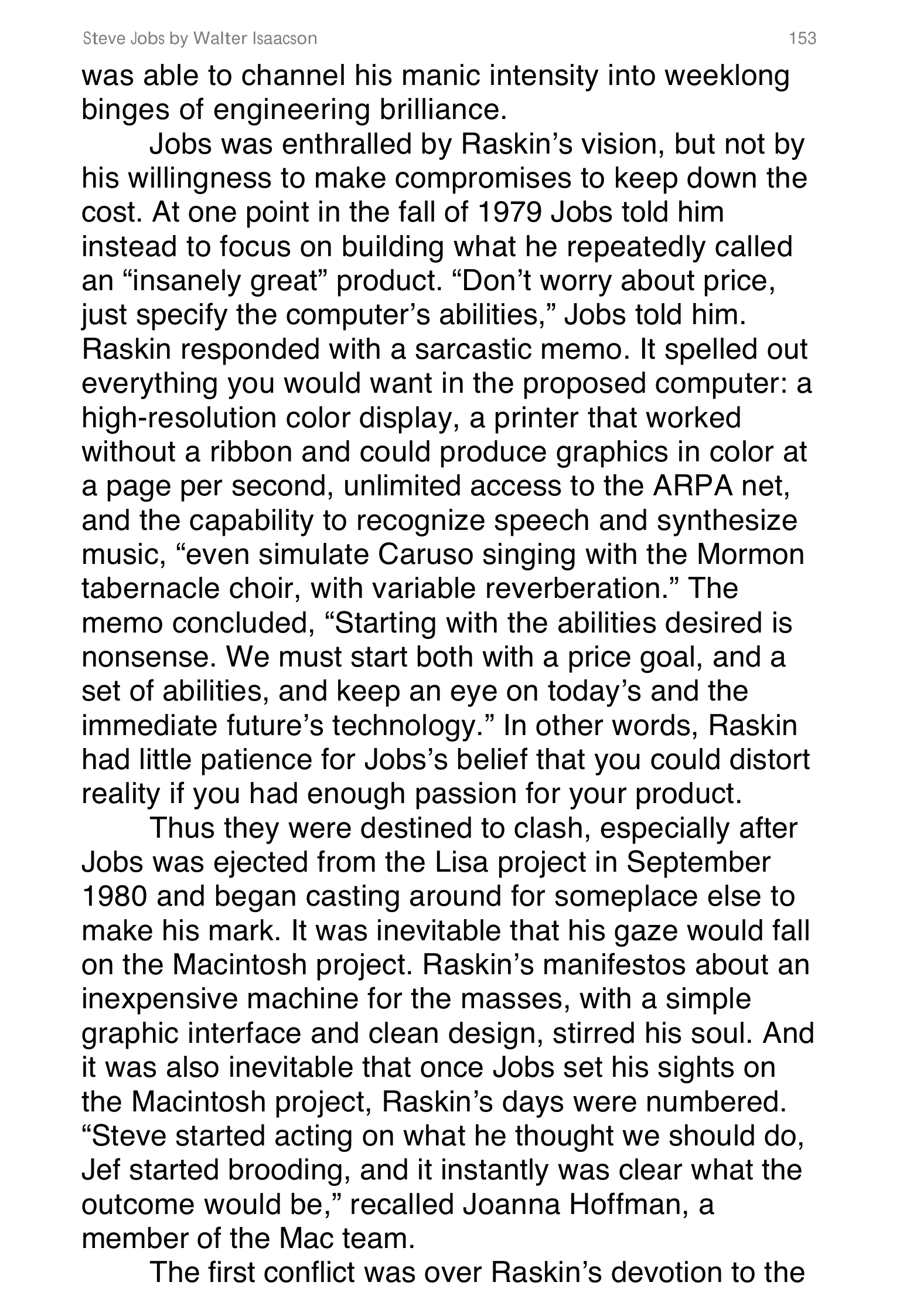Apple Steve Jobs Biography by Walter Isaacson — page 171