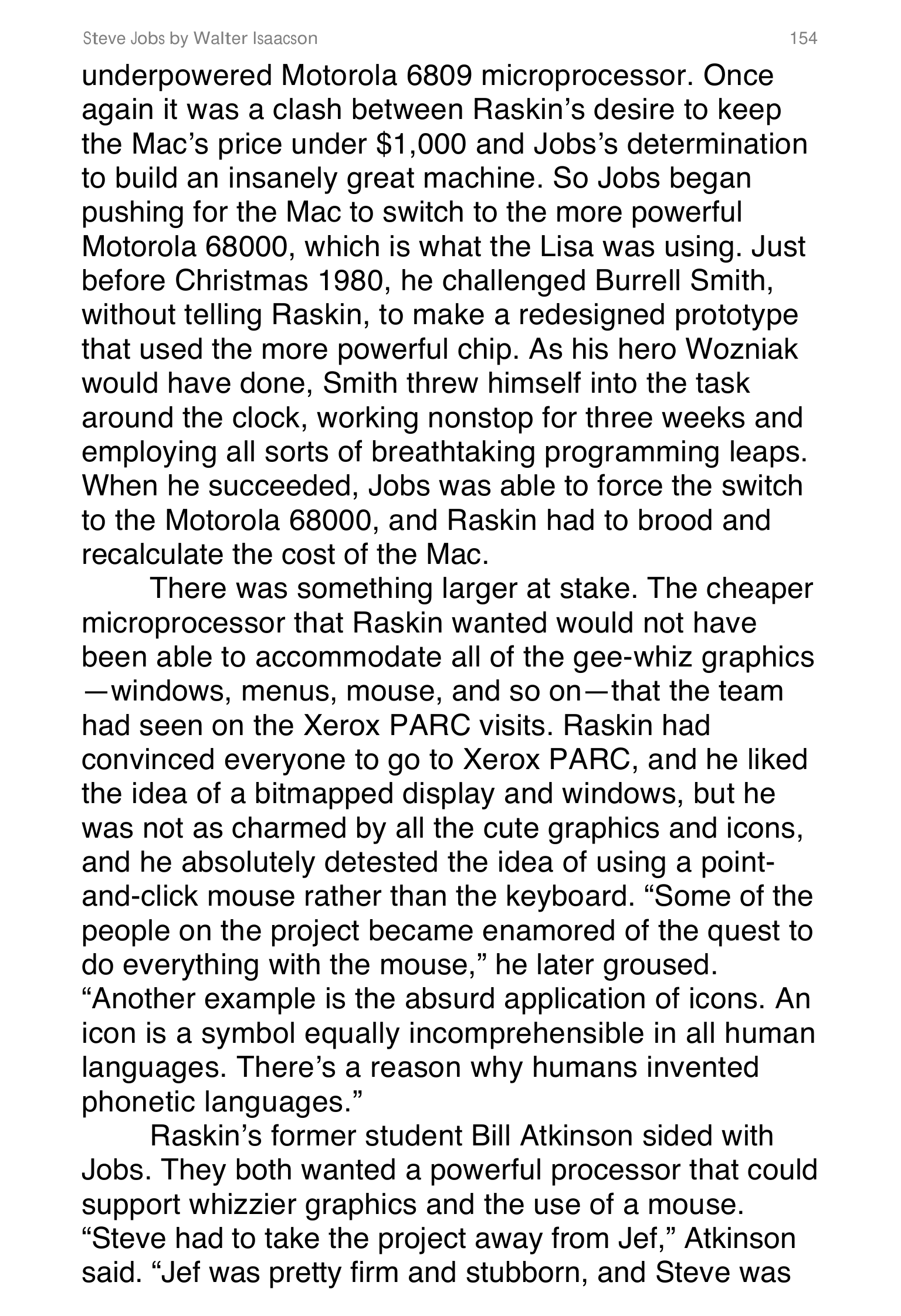 Apple Steve Jobs Biography by Walter Isaacson — page 172