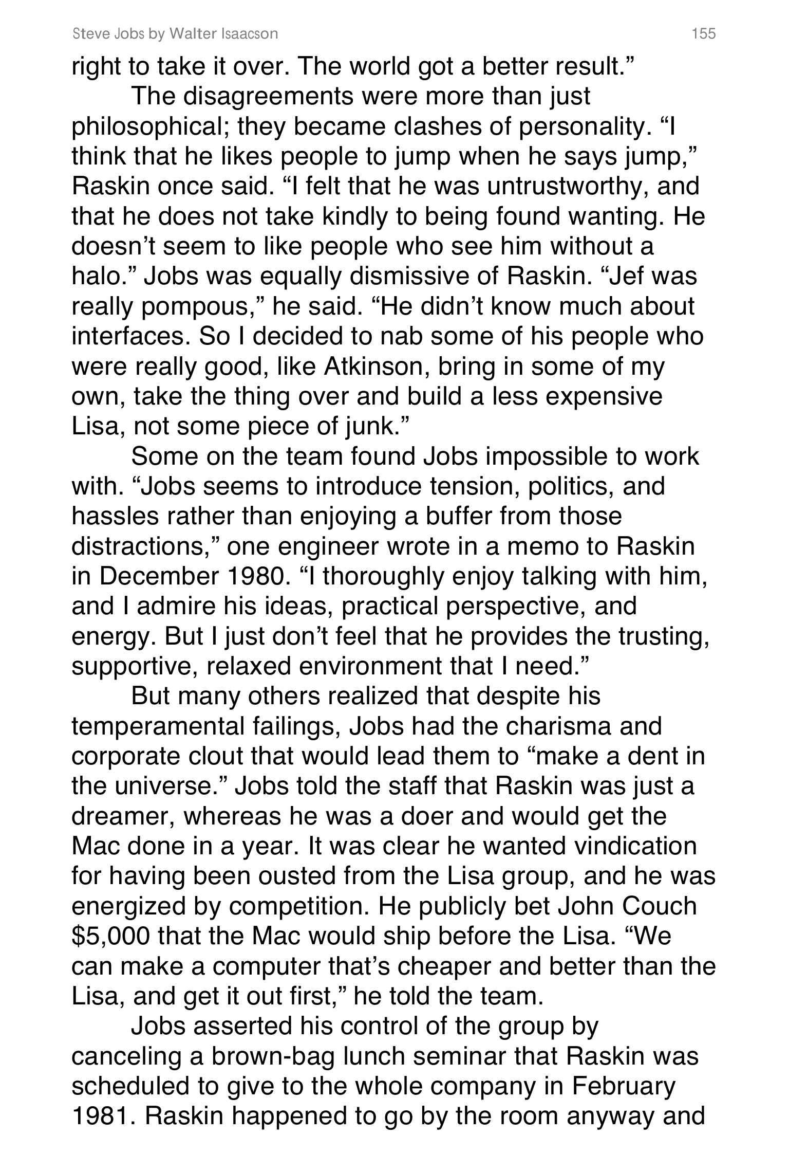 Apple Steve Jobs Biography by Walter Isaacson — page 173