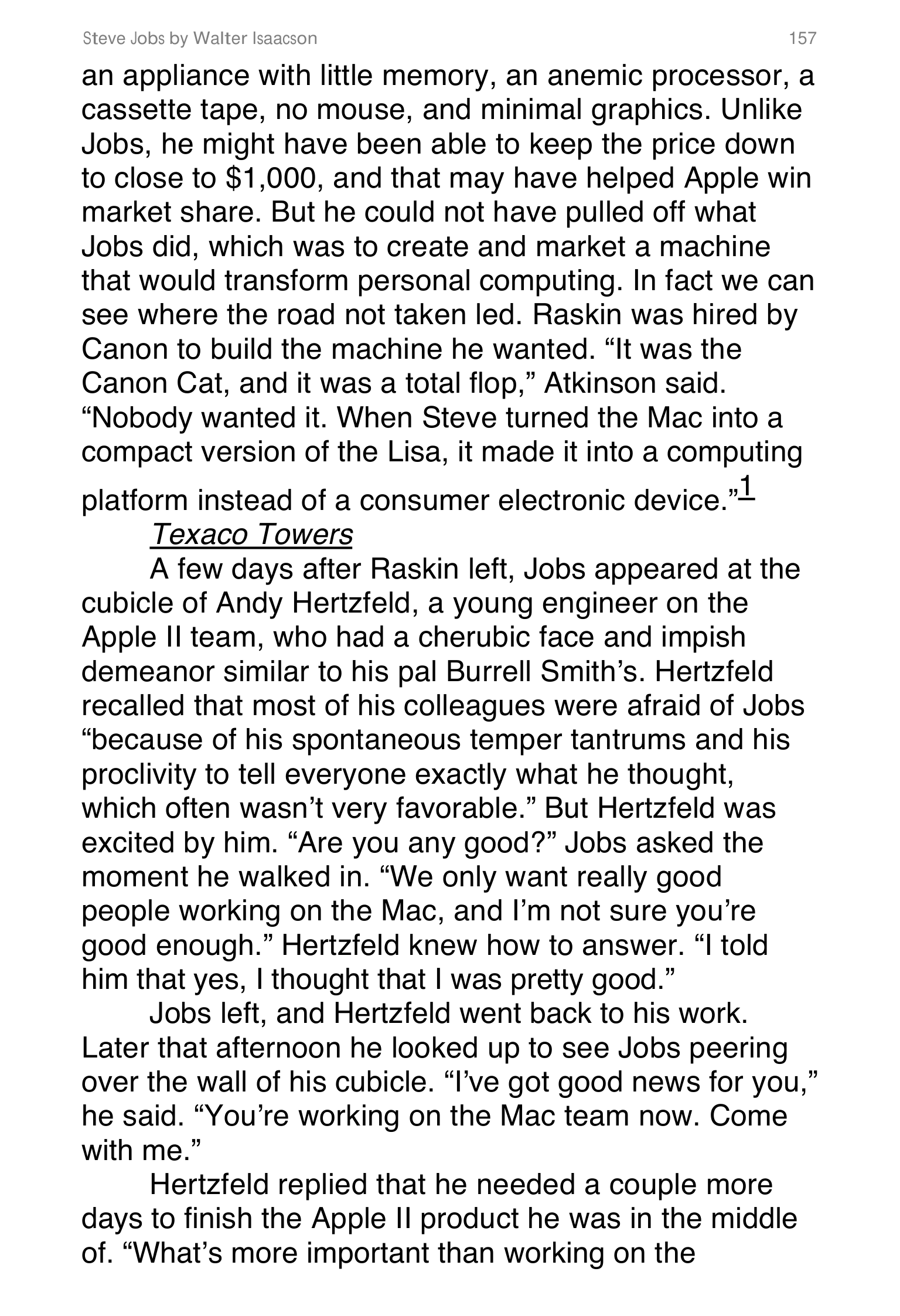 Apple Steve Jobs Biography by Walter Isaacson — page 175