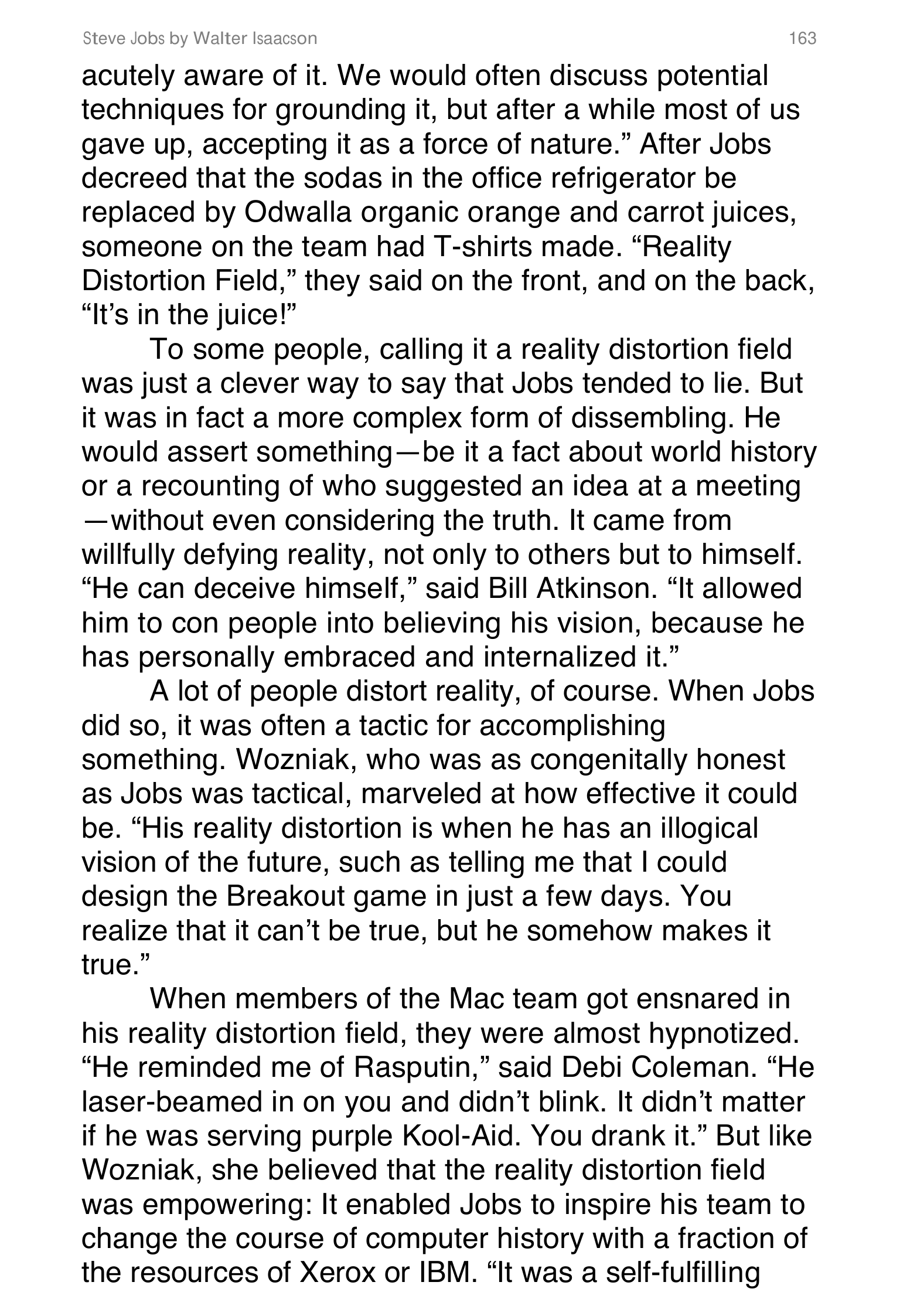 Apple Steve Jobs Biography by Walter Isaacson — page 181