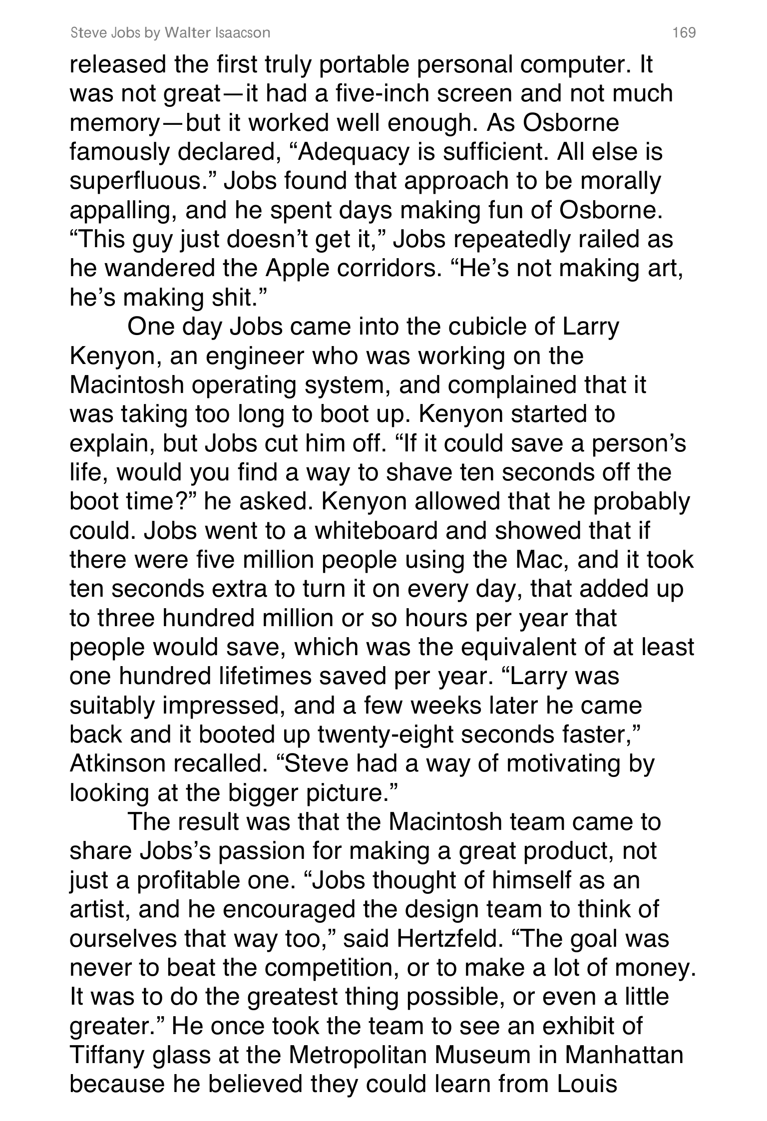 Apple Steve Jobs Biography by Walter Isaacson — page 187