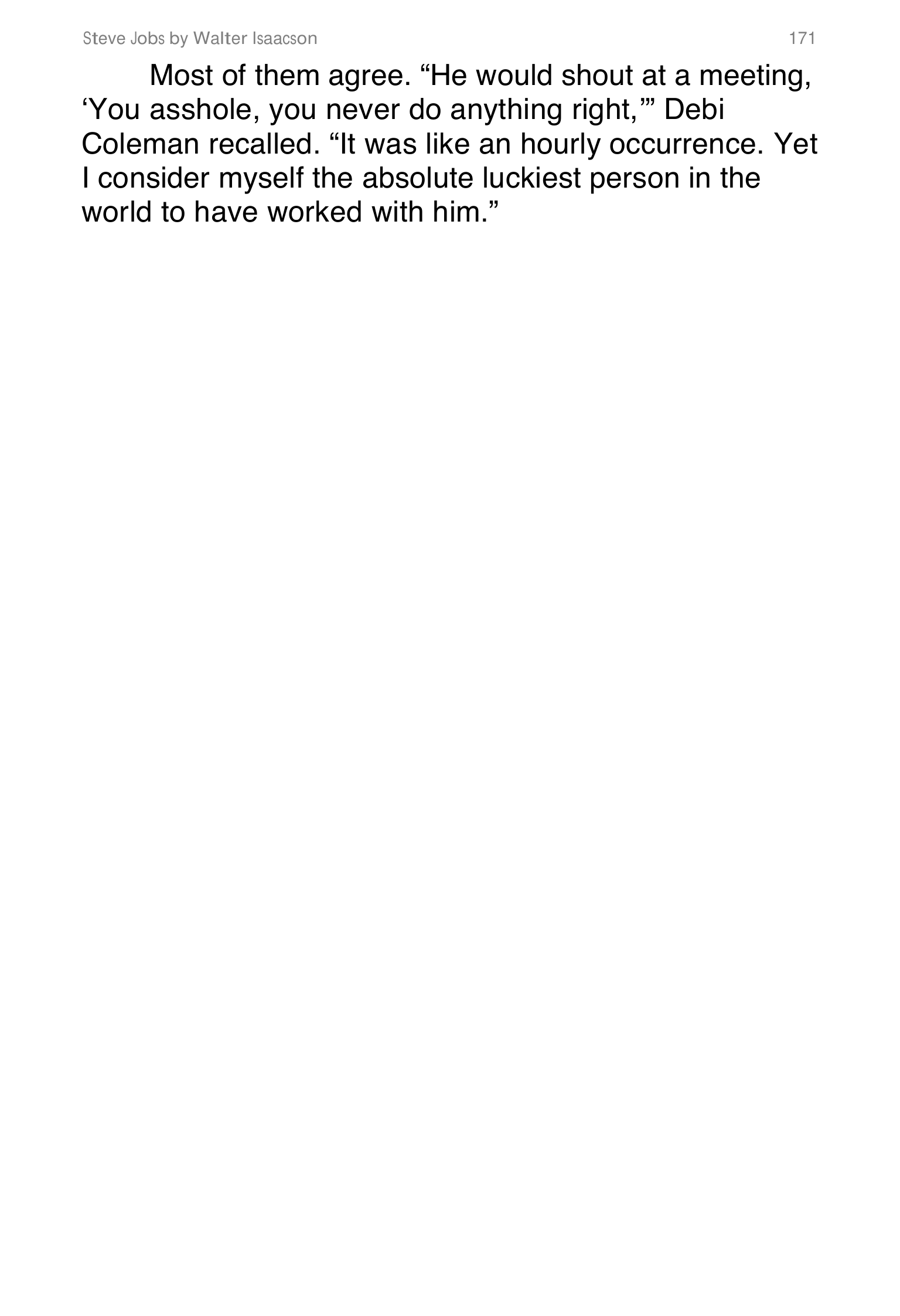 Apple Steve Jobs Biography by Walter Isaacson — page 189
