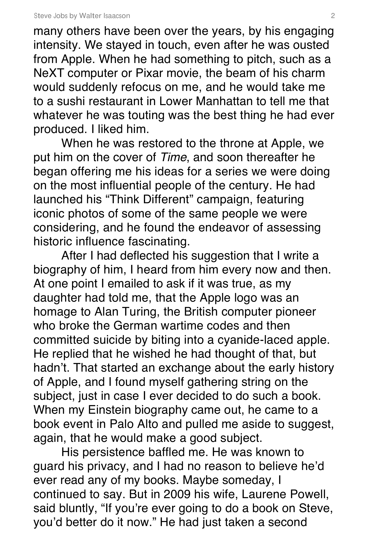 Apple Steve Jobs Biography by Walter Isaacson — page 20