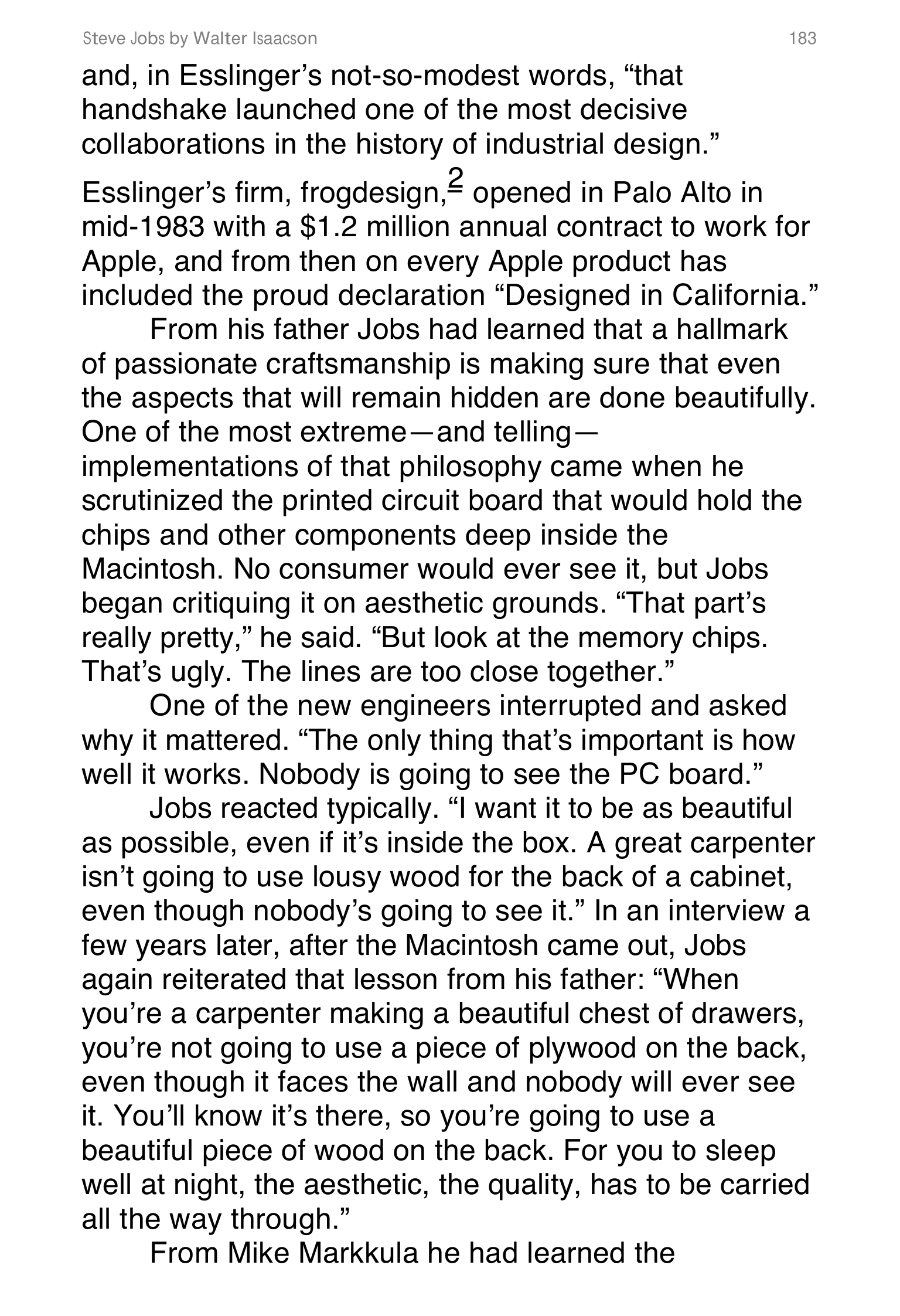 Apple Steve Jobs Biography by Walter Isaacson — page 201