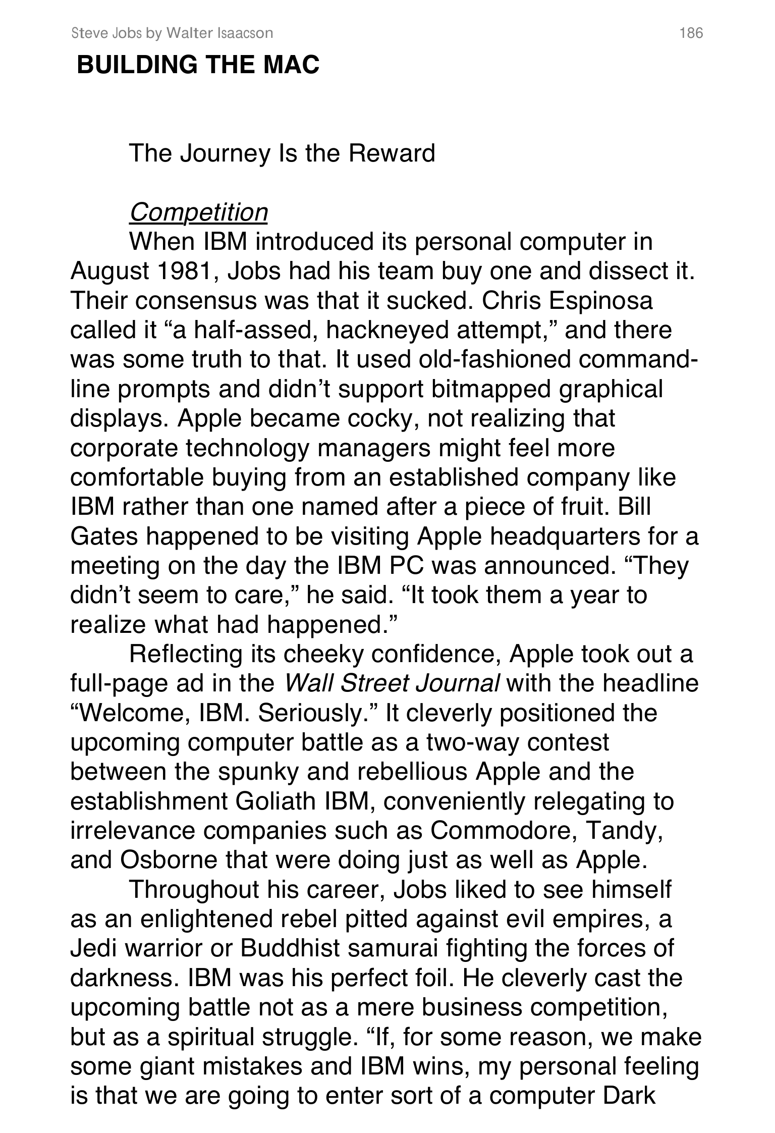Apple Steve Jobs Biography by Walter Isaacson — page 204