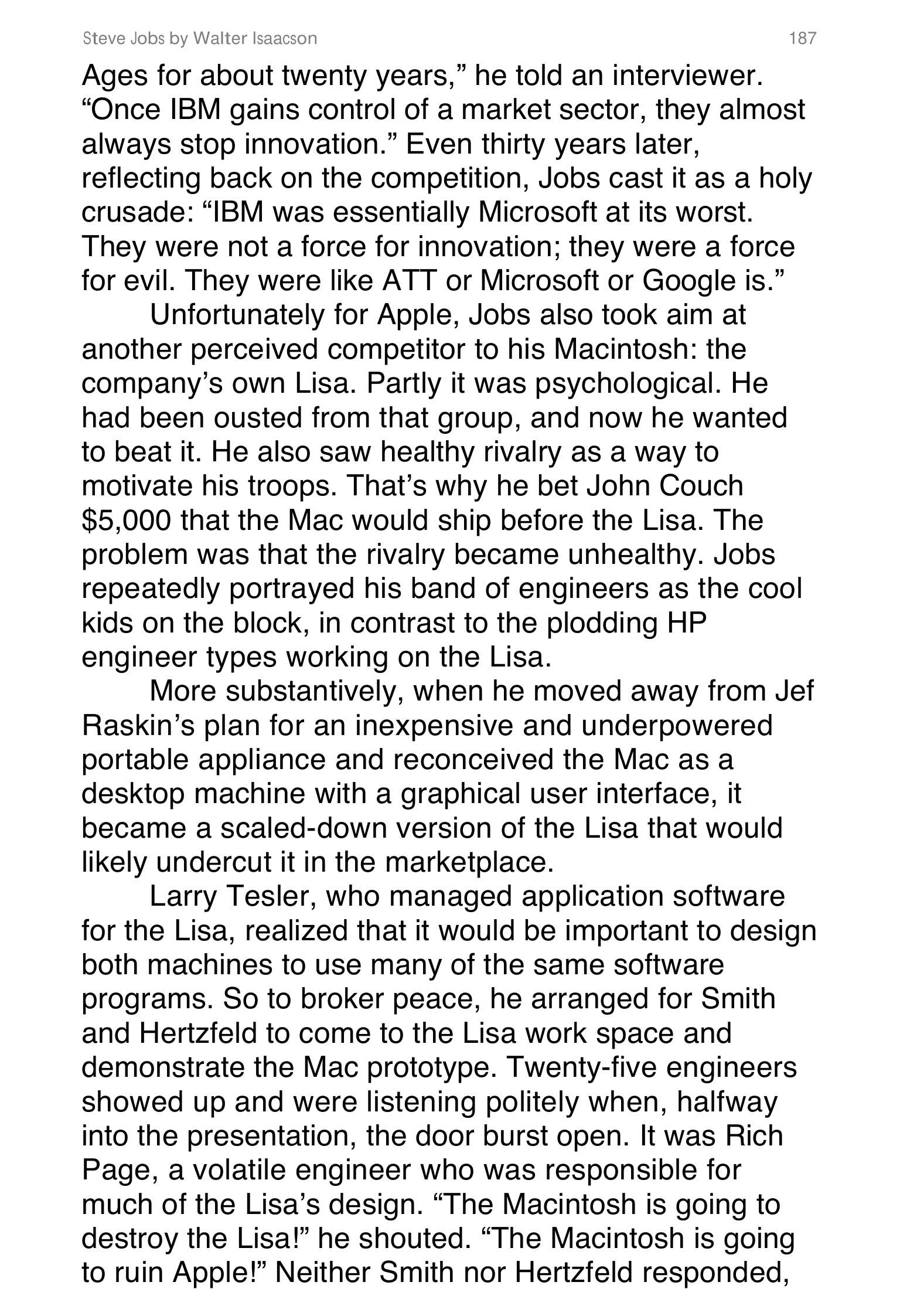 Apple Steve Jobs Biography by Walter Isaacson — page 205