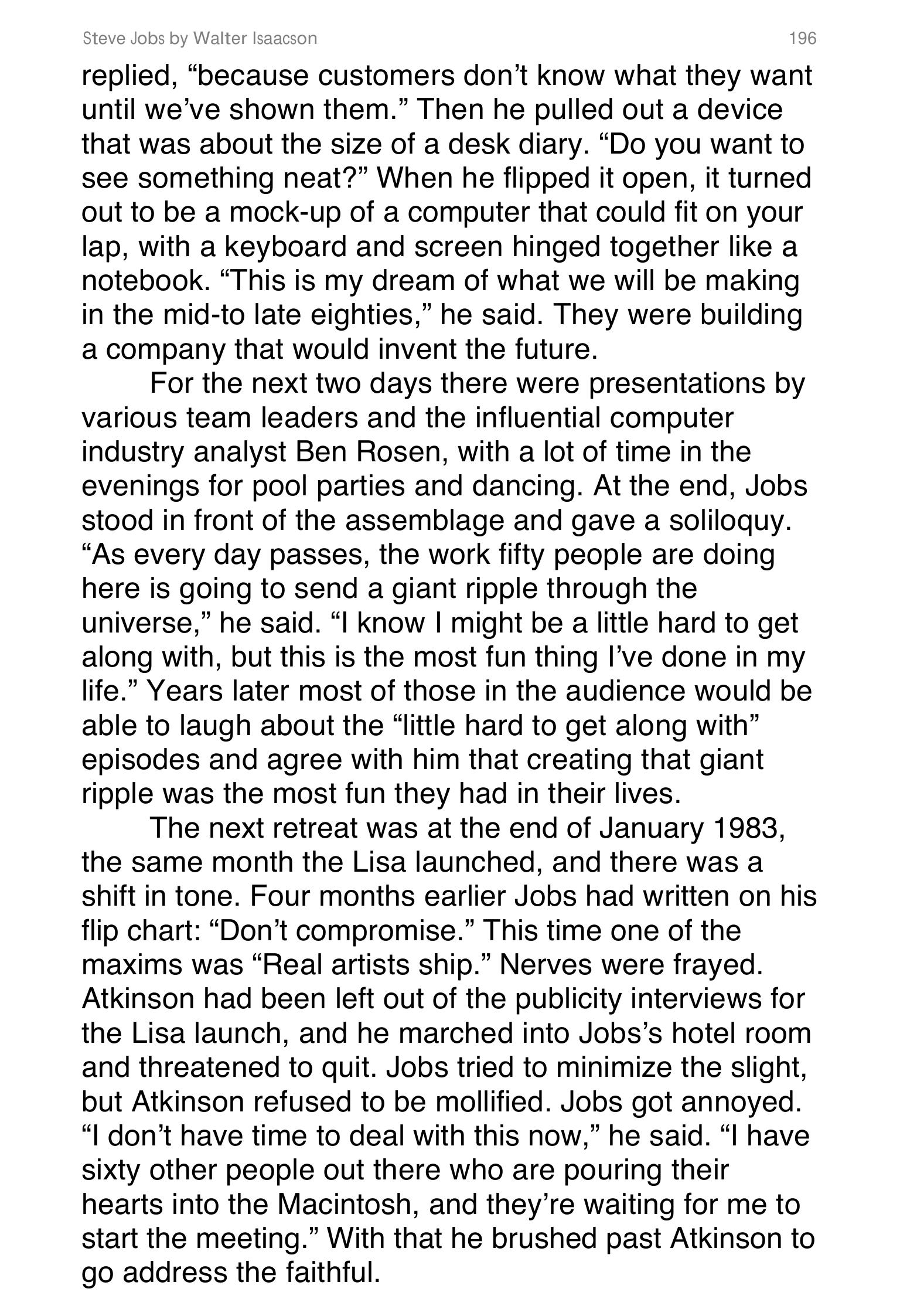 Apple Steve Jobs Biography by Walter Isaacson — page 214