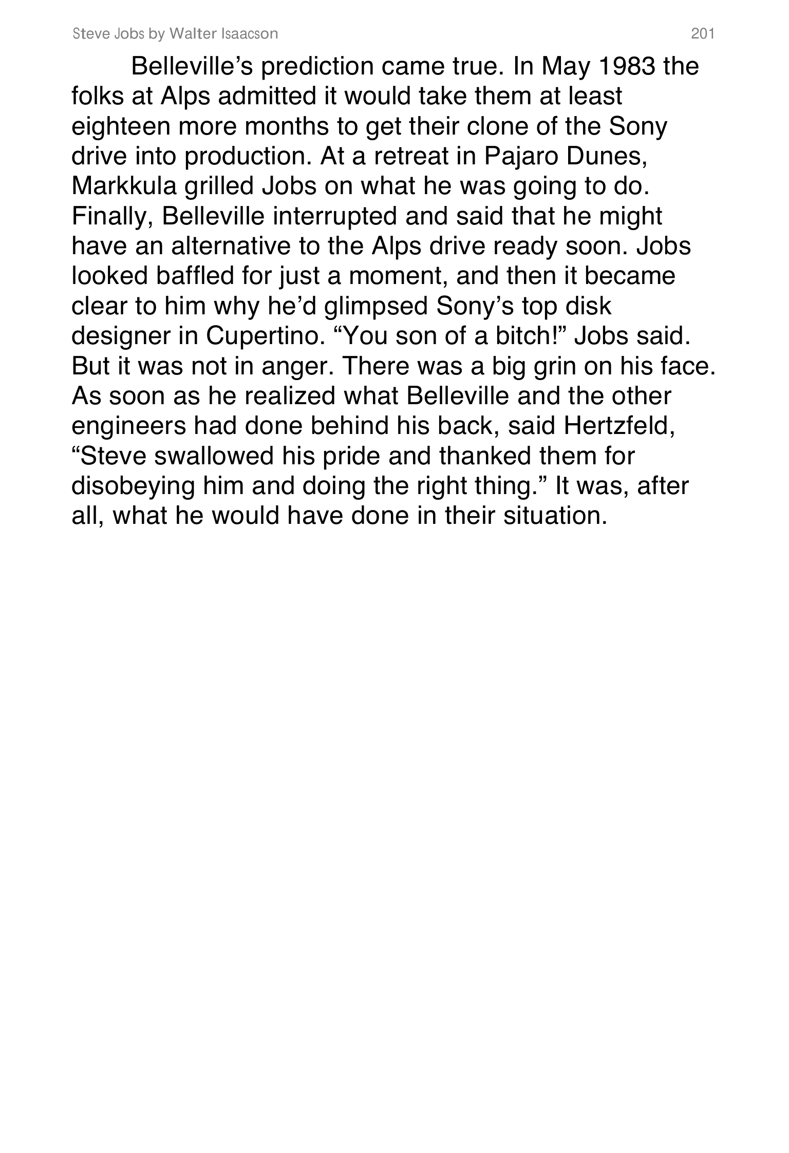 Apple Steve Jobs Biography by Walter Isaacson — page 219