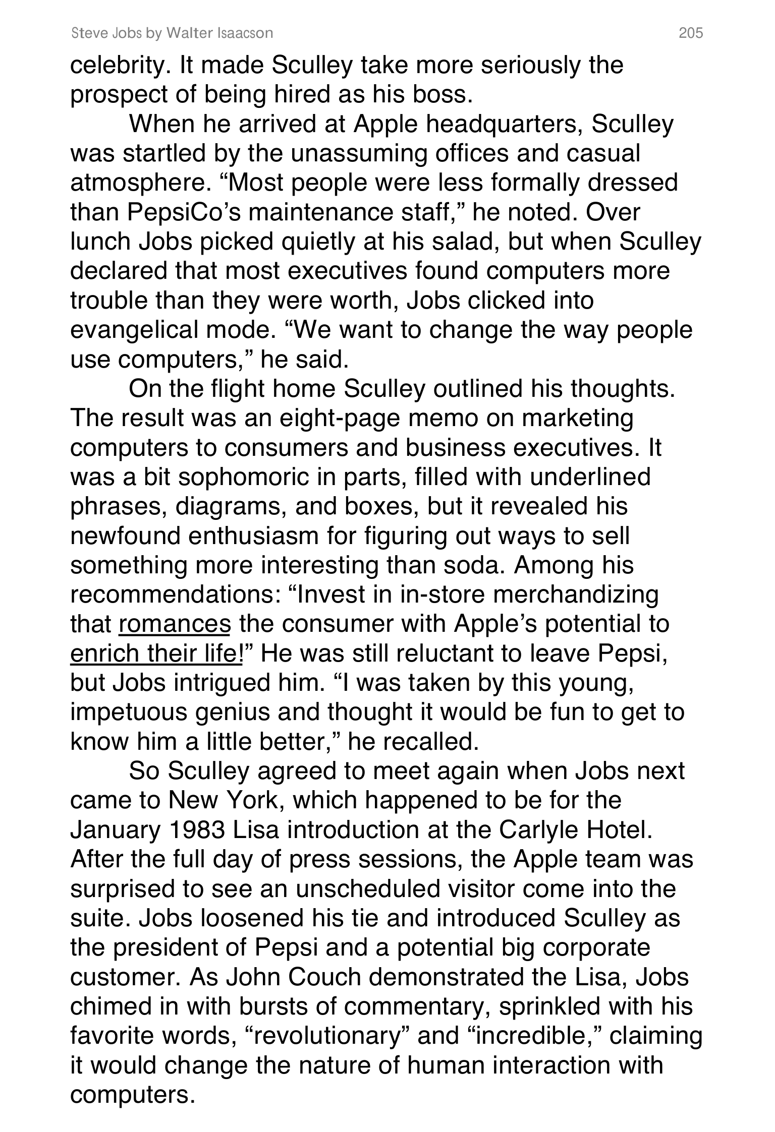 Apple Steve Jobs Biography by Walter Isaacson — page 223