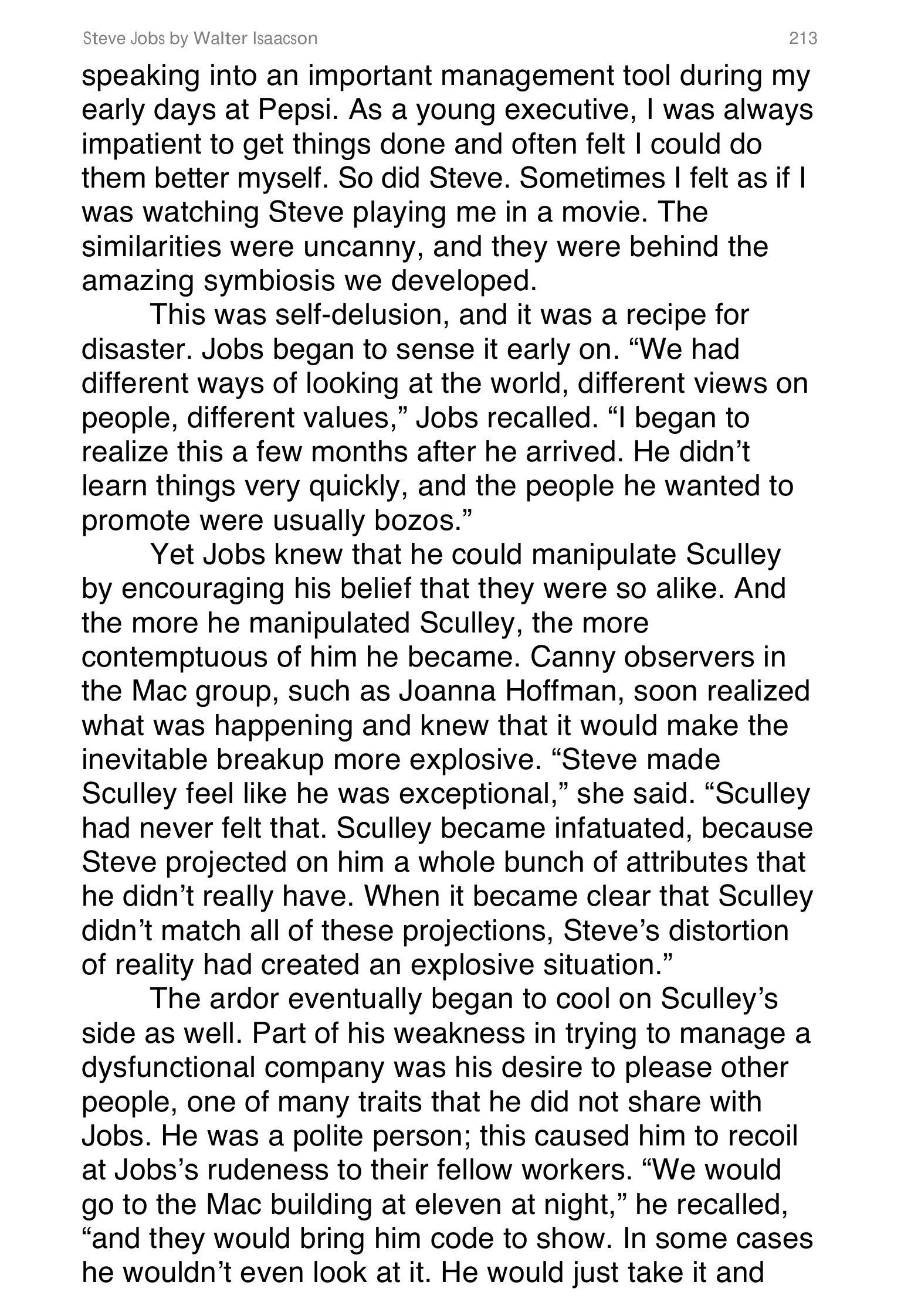 Apple Steve Jobs Biography by Walter Isaacson — page 231