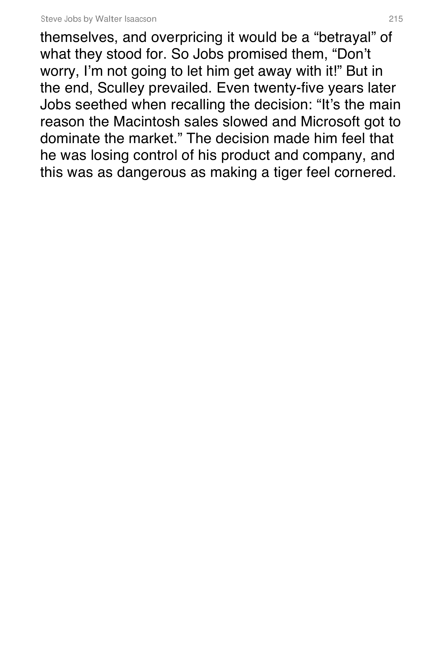 Apple Steve Jobs Biography by Walter Isaacson — page 233