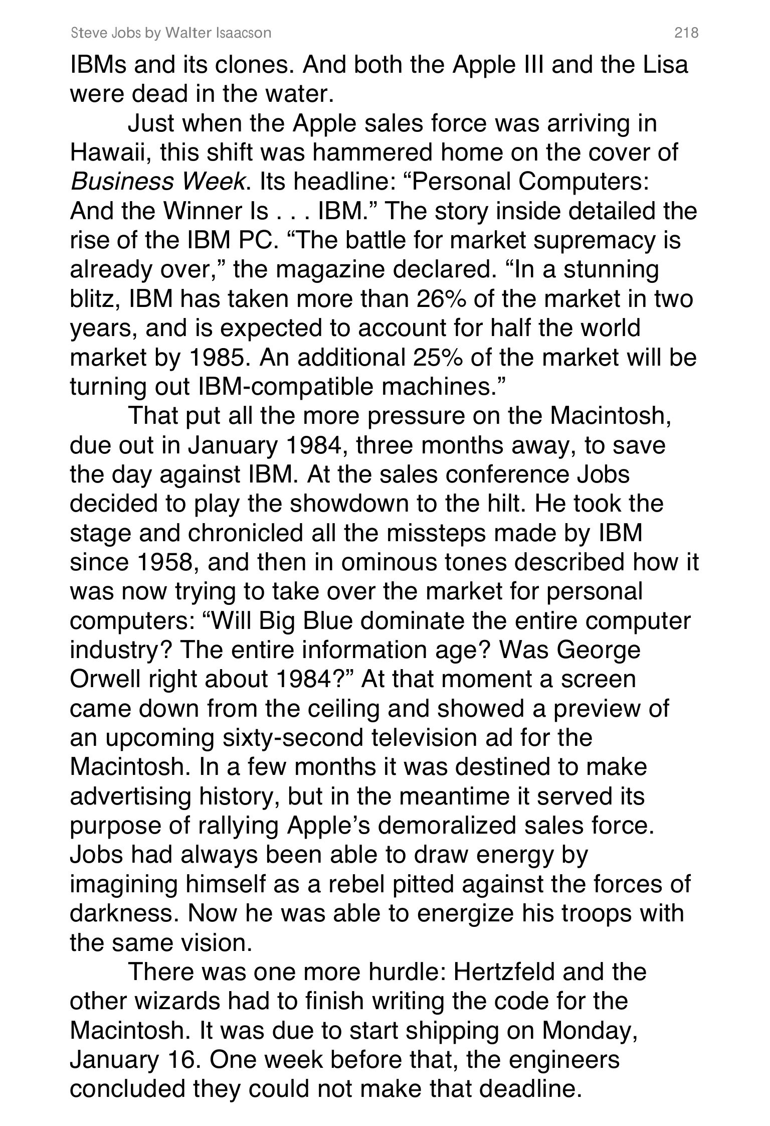 Apple Steve Jobs Biography by Walter Isaacson — page 236