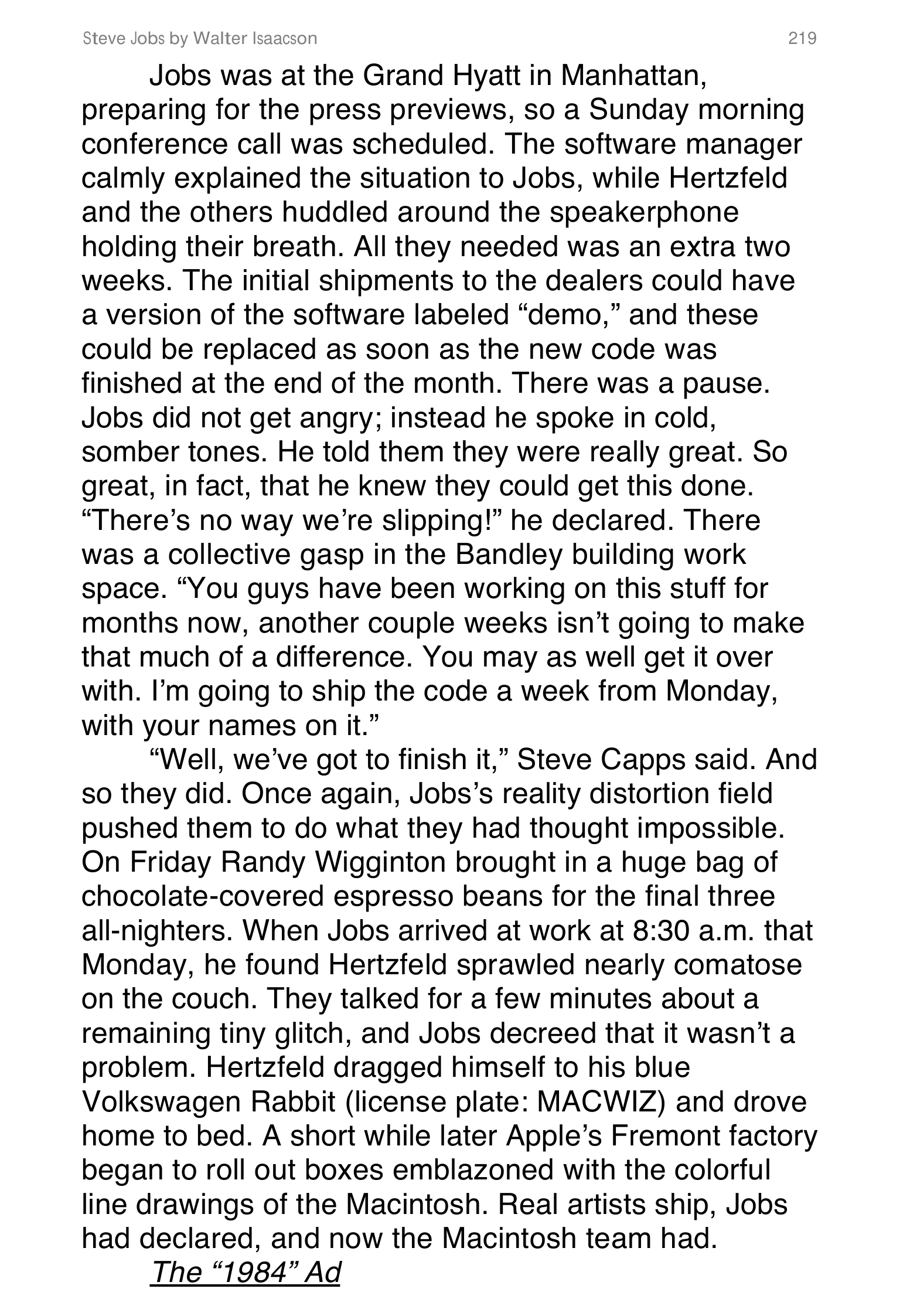 Apple Steve Jobs Biography by Walter Isaacson — page 237
