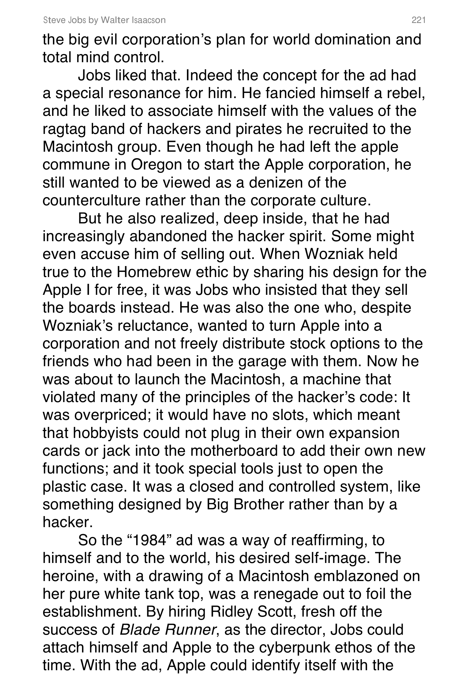 Apple Steve Jobs Biography by Walter Isaacson — page 239