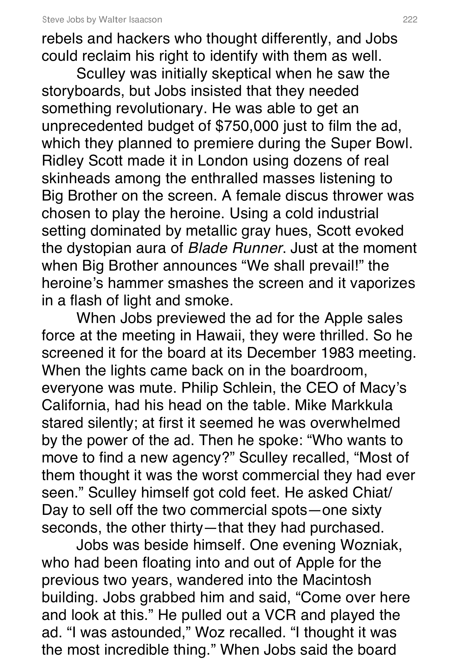 Apple Steve Jobs Biography by Walter Isaacson — page 240