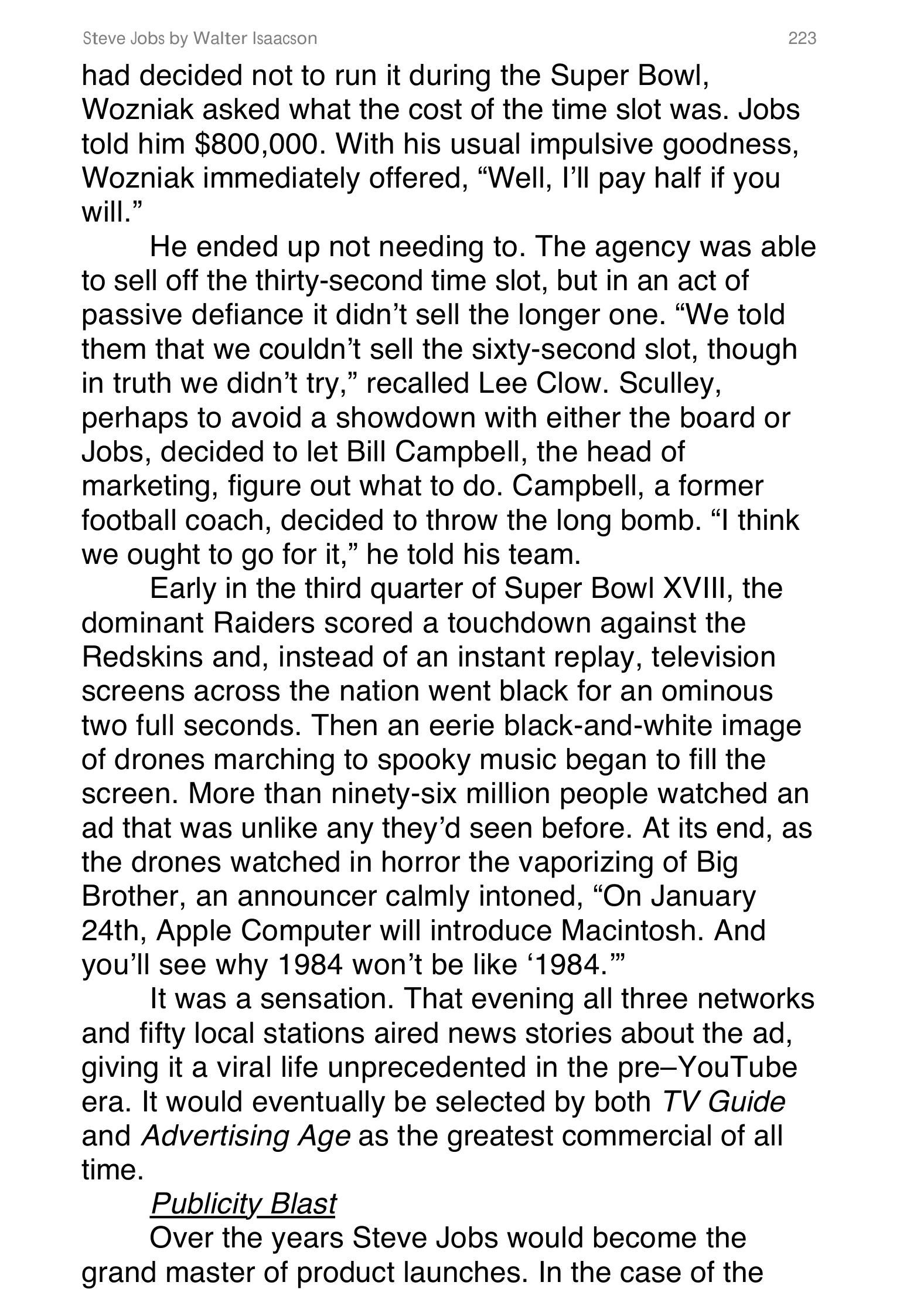 Apple Steve Jobs Biography by Walter Isaacson — page 241