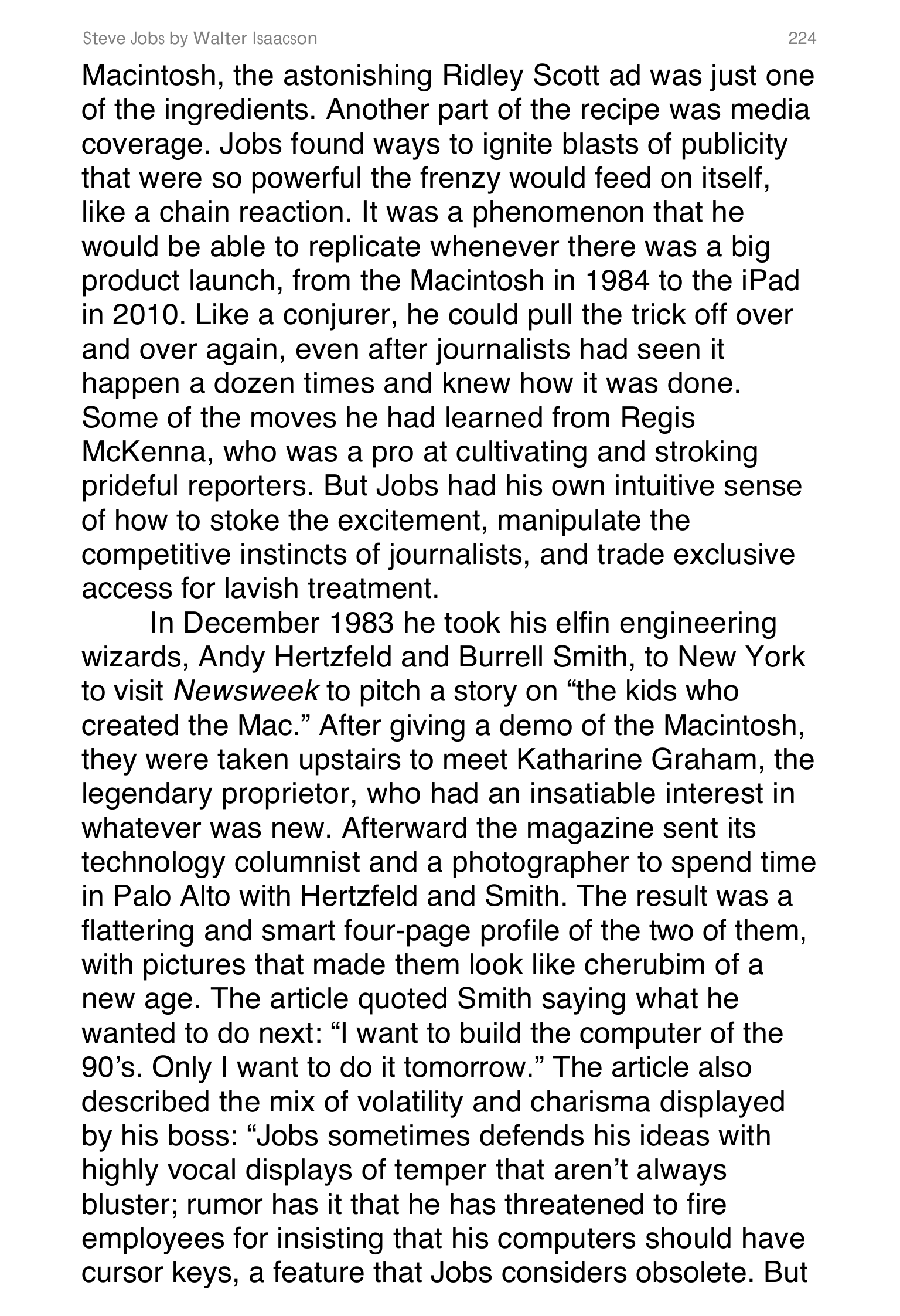 Apple Steve Jobs Biography by Walter Isaacson — page 242