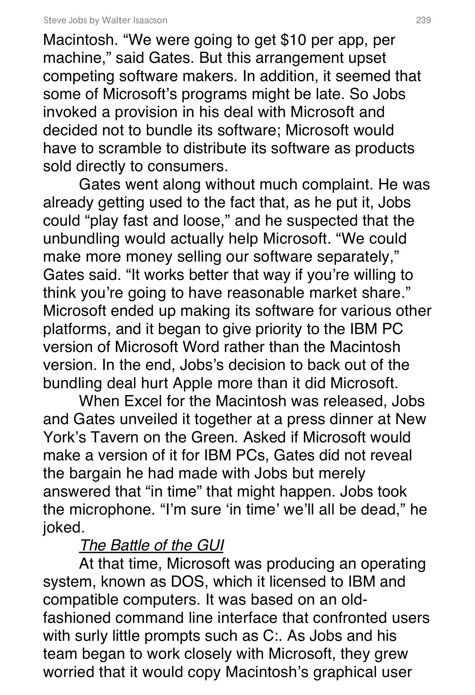 Apple Steve Jobs Biography by Walter Isaacson — page 257