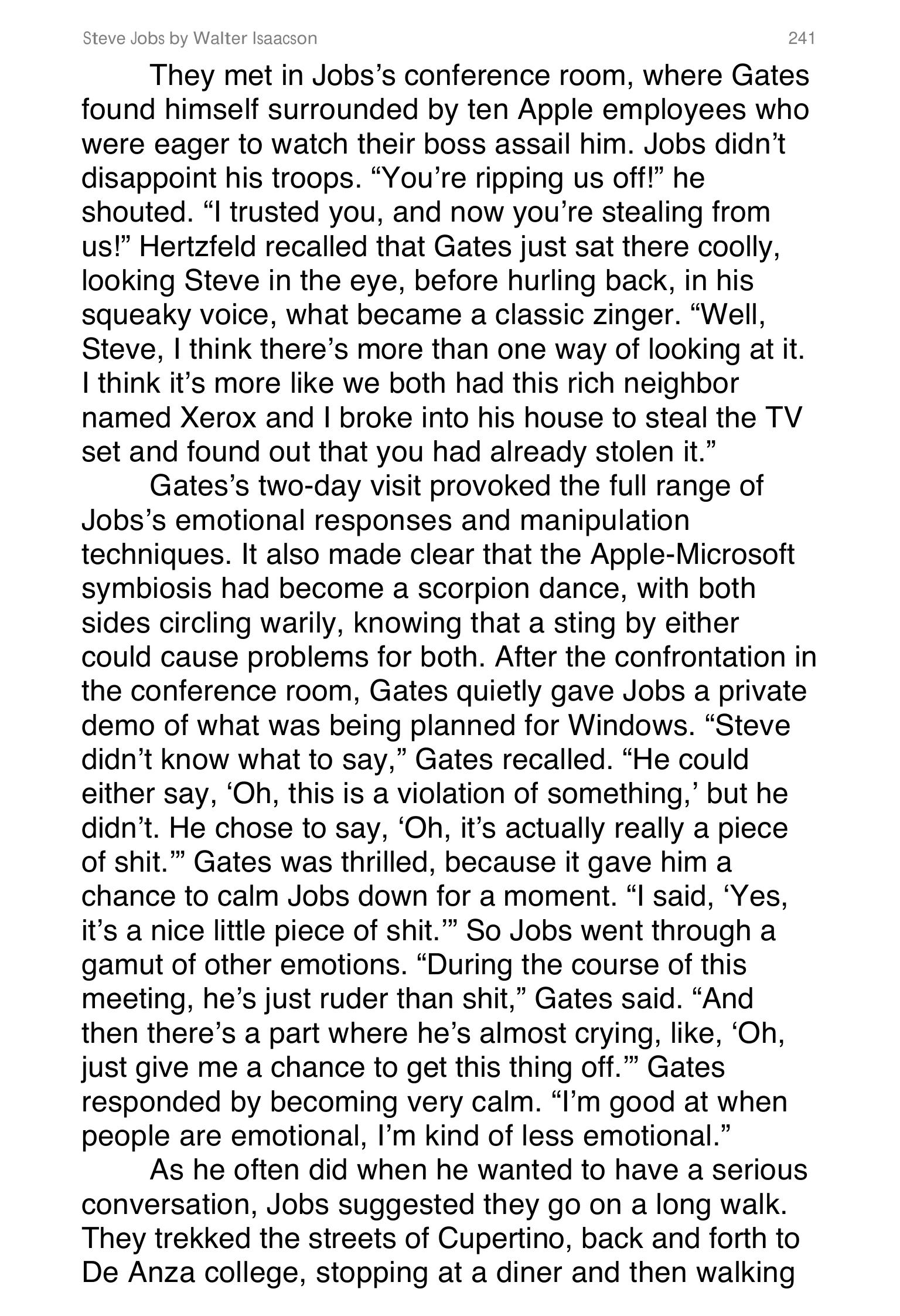 Apple Steve Jobs Biography by Walter Isaacson — page 259