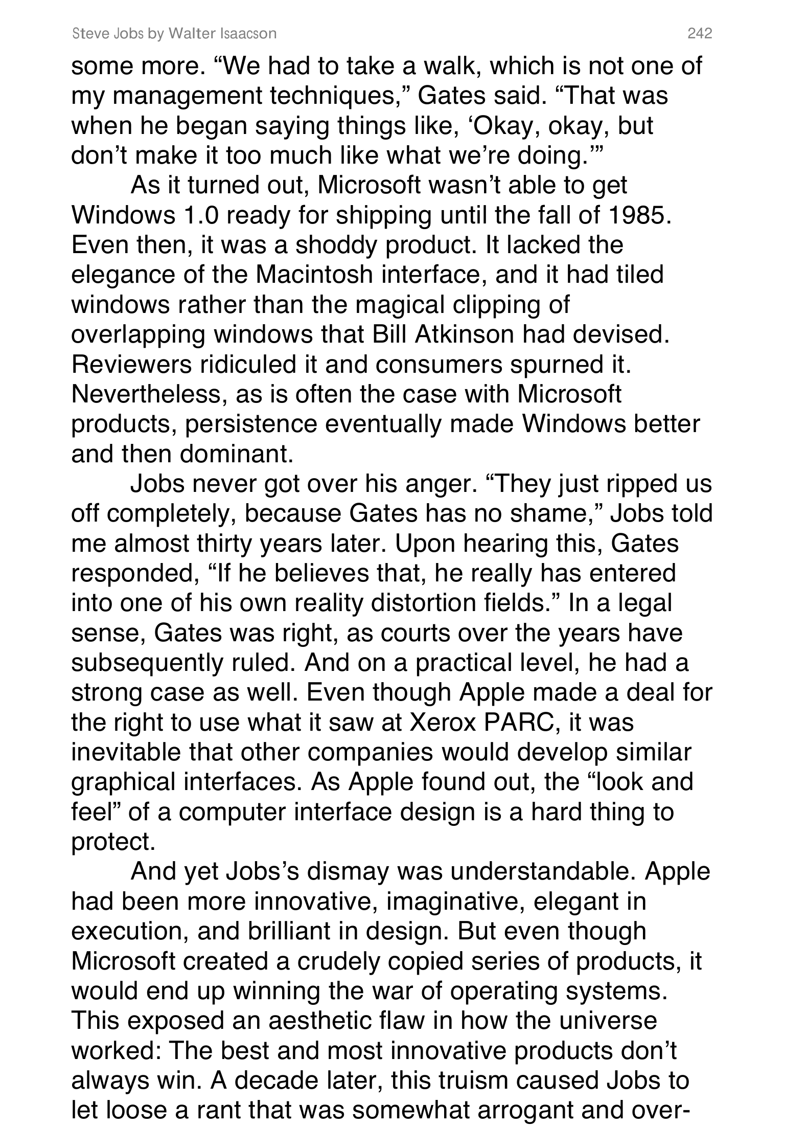 Apple Steve Jobs Biography by Walter Isaacson — page 260