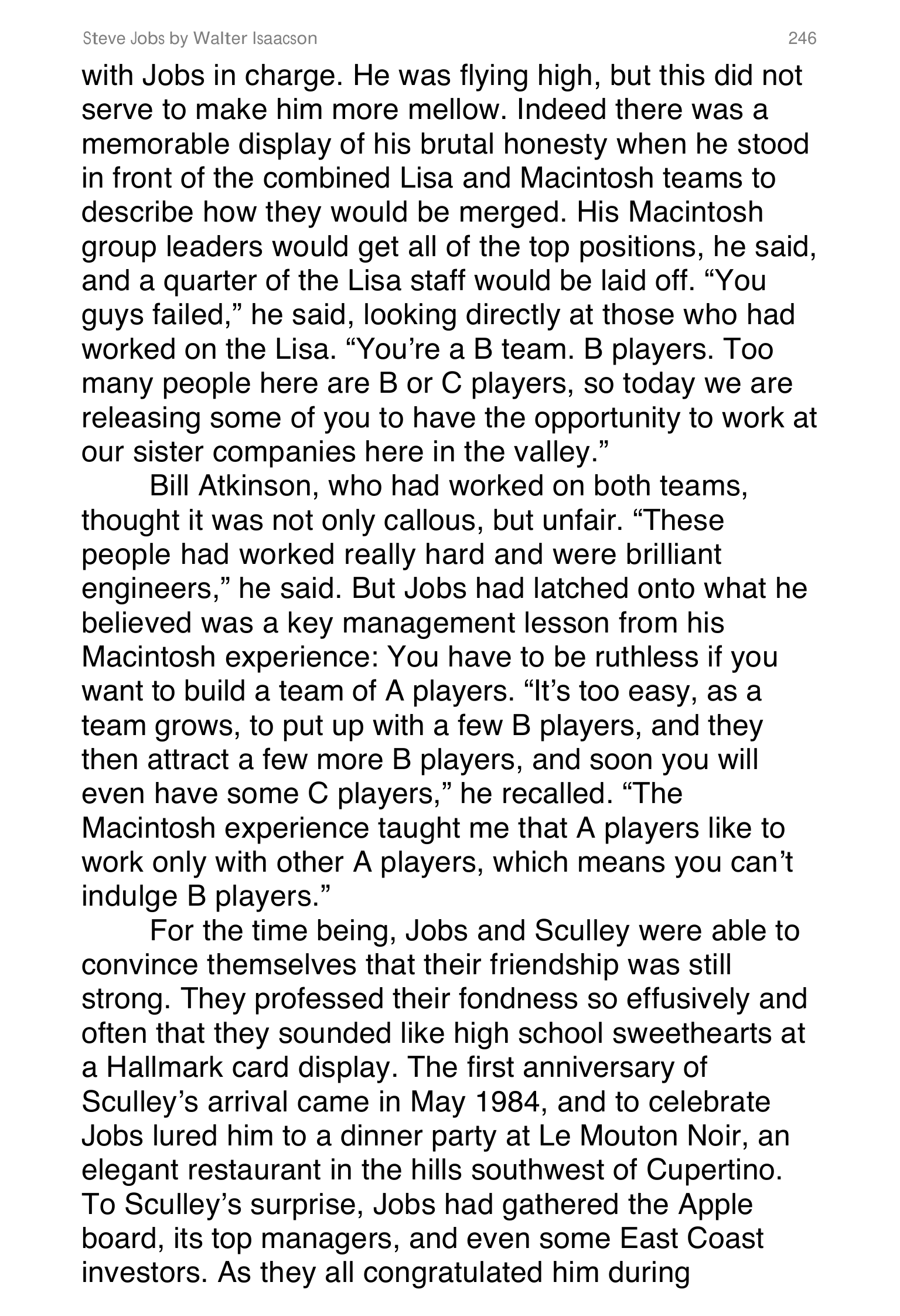 Apple Steve Jobs Biography by Walter Isaacson — page 264