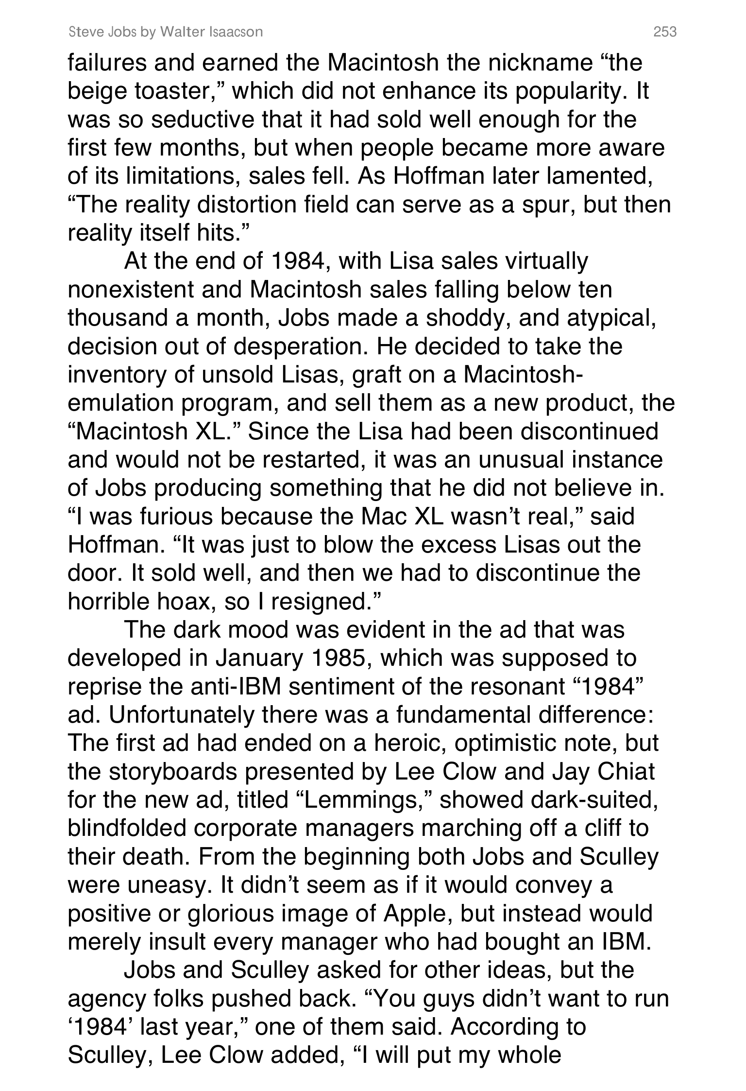 Apple Steve Jobs Biography by Walter Isaacson — page 271