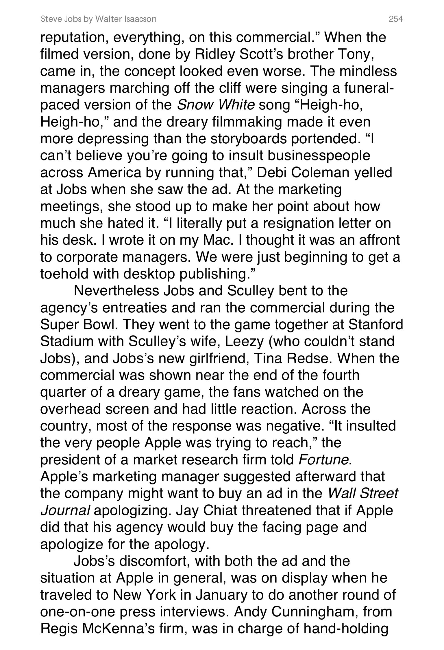 Apple Steve Jobs Biography by Walter Isaacson — page 272