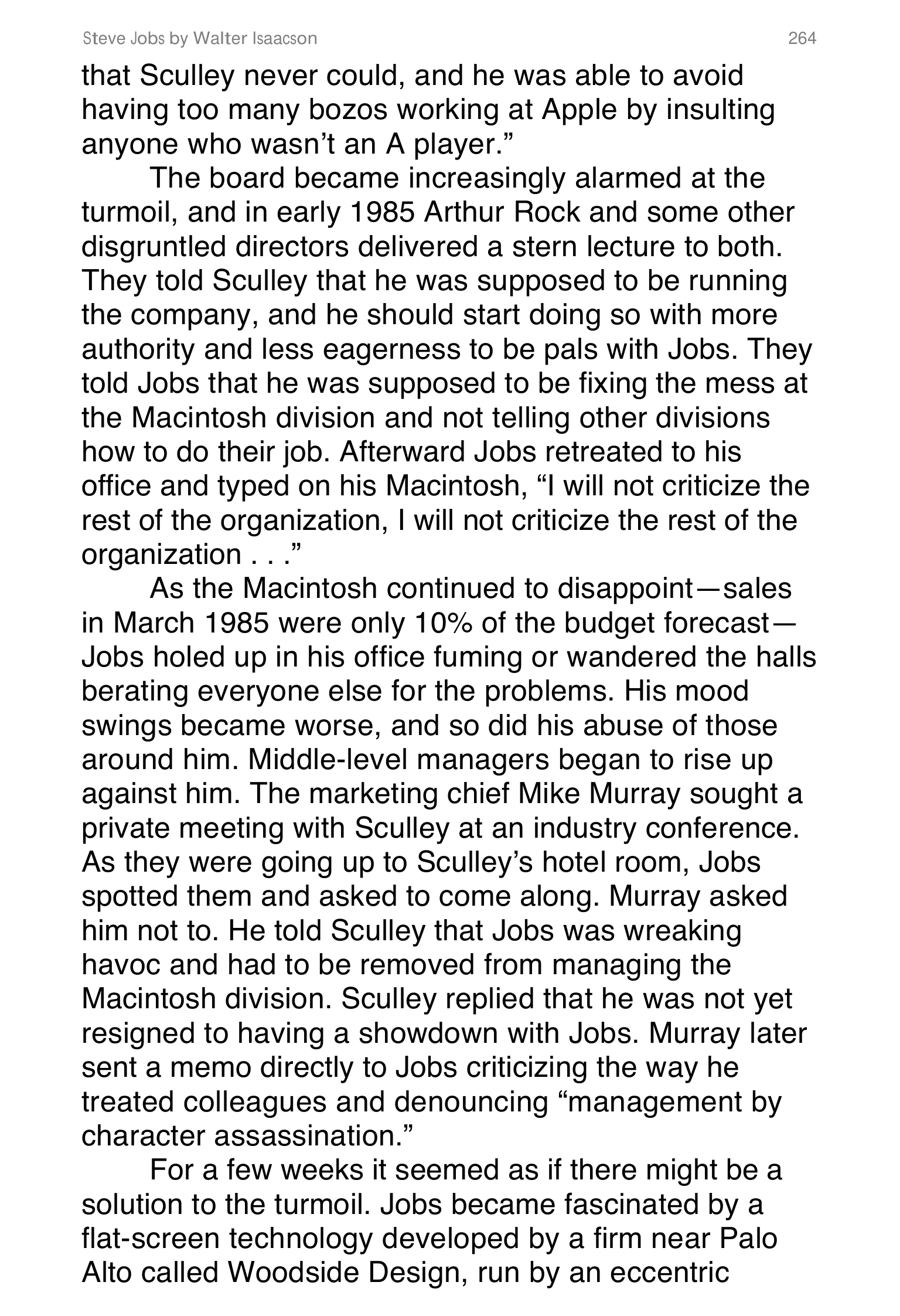 Apple Steve Jobs Biography by Walter Isaacson — page 282