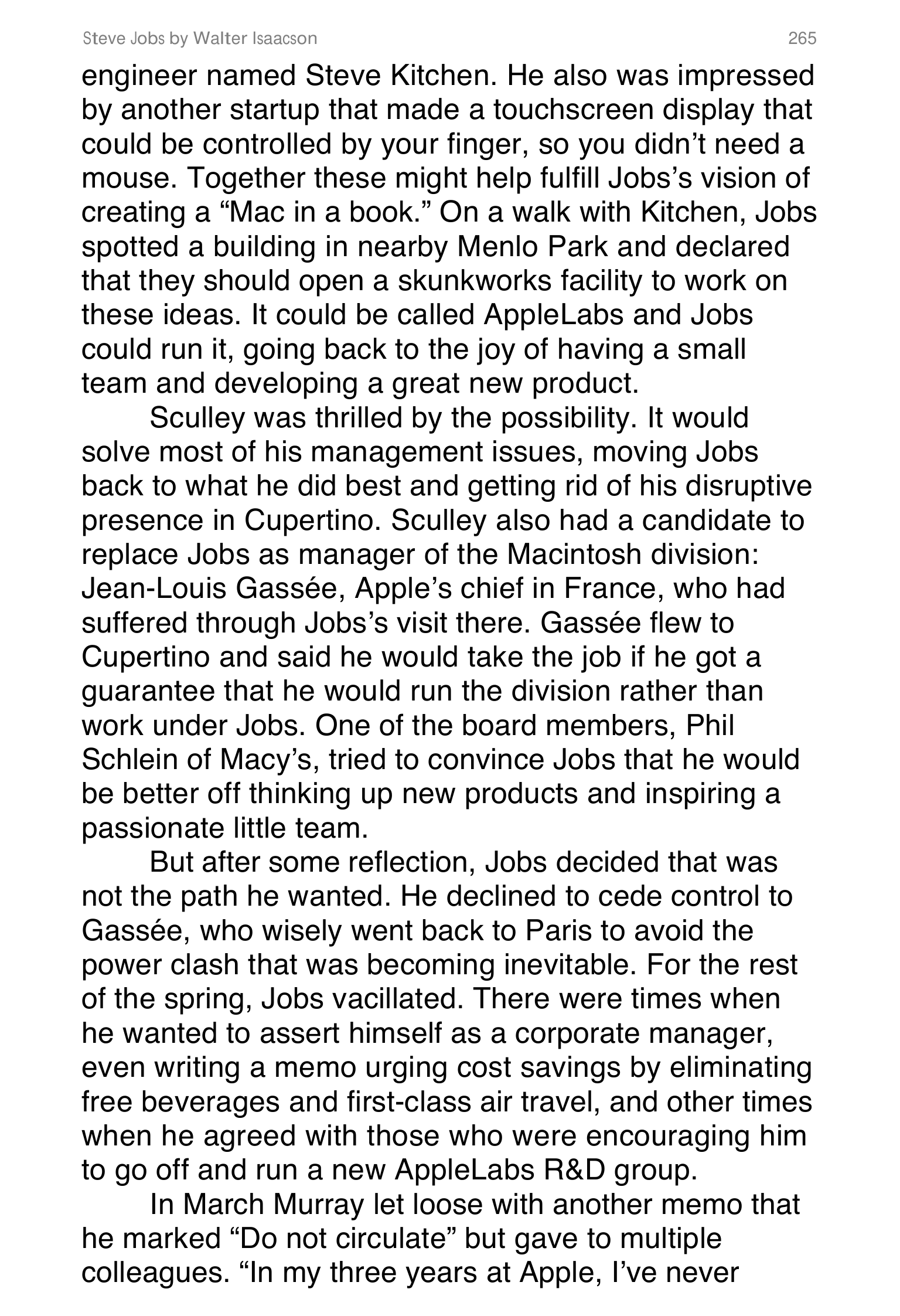 Apple Steve Jobs Biography by Walter Isaacson — page 283