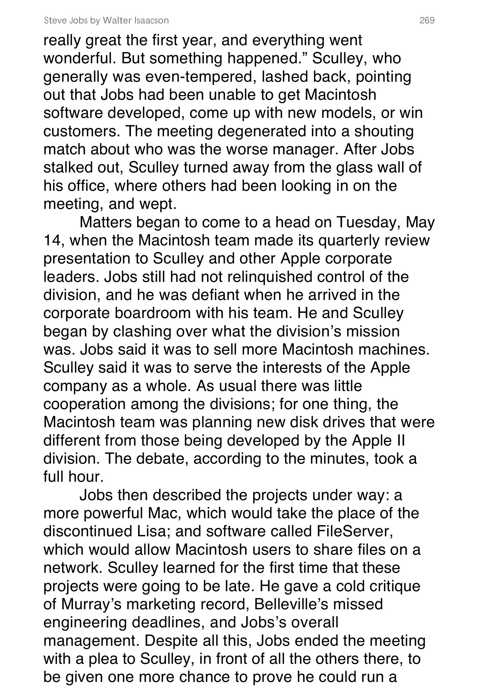 Apple Steve Jobs Biography by Walter Isaacson — page 287