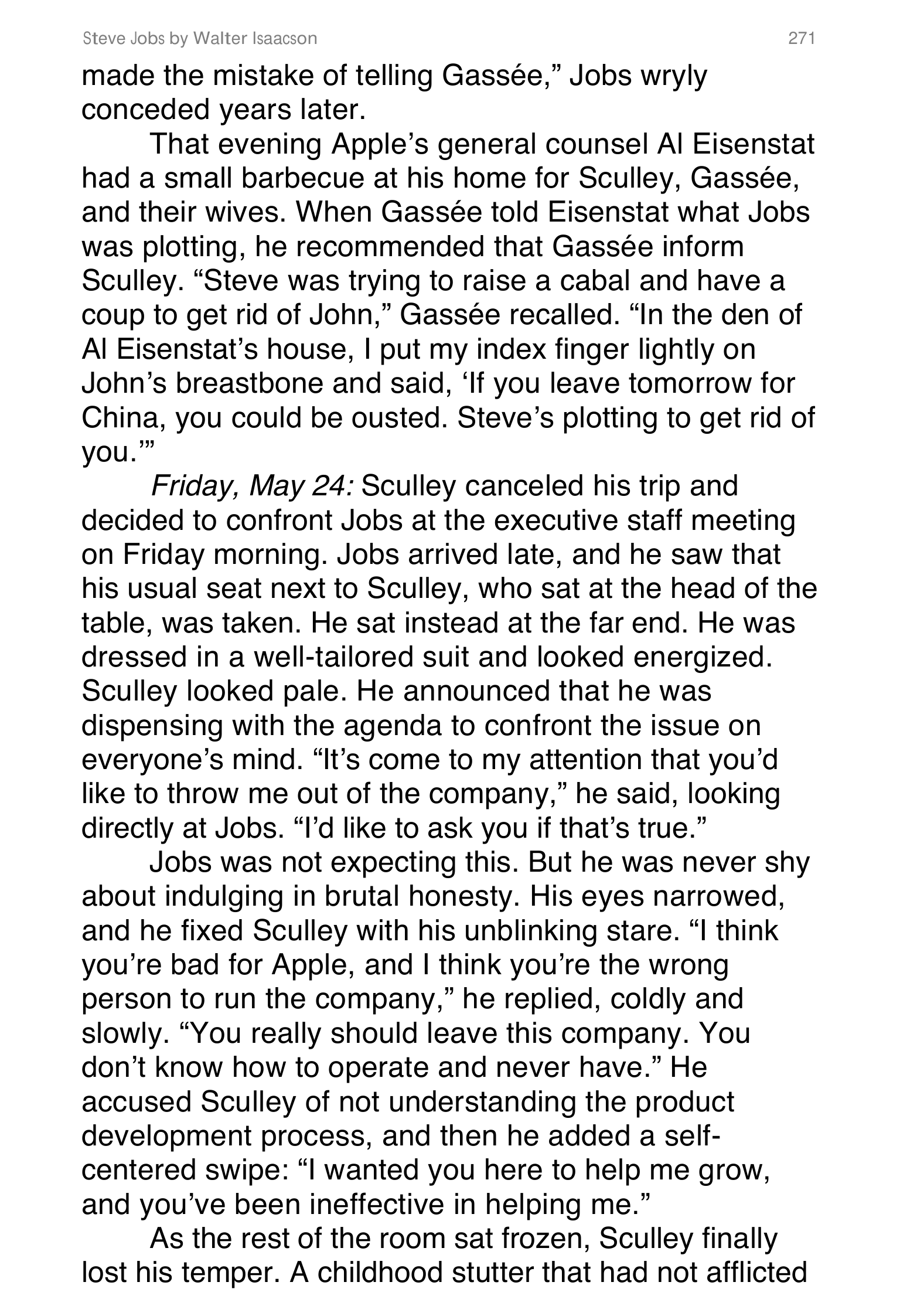 Apple Steve Jobs Biography by Walter Isaacson — page 289