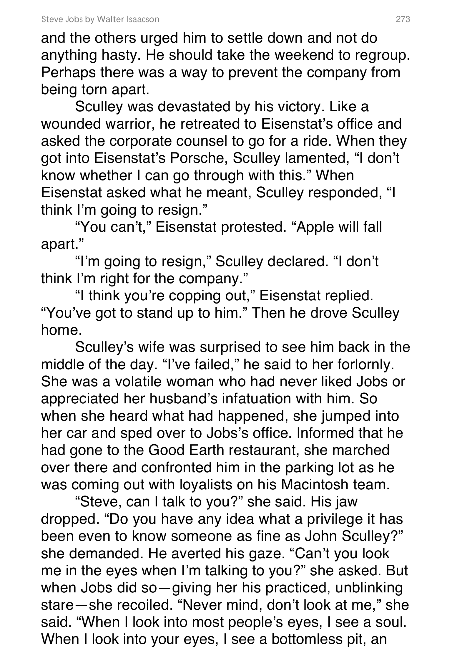 Apple Steve Jobs Biography by Walter Isaacson — page 291