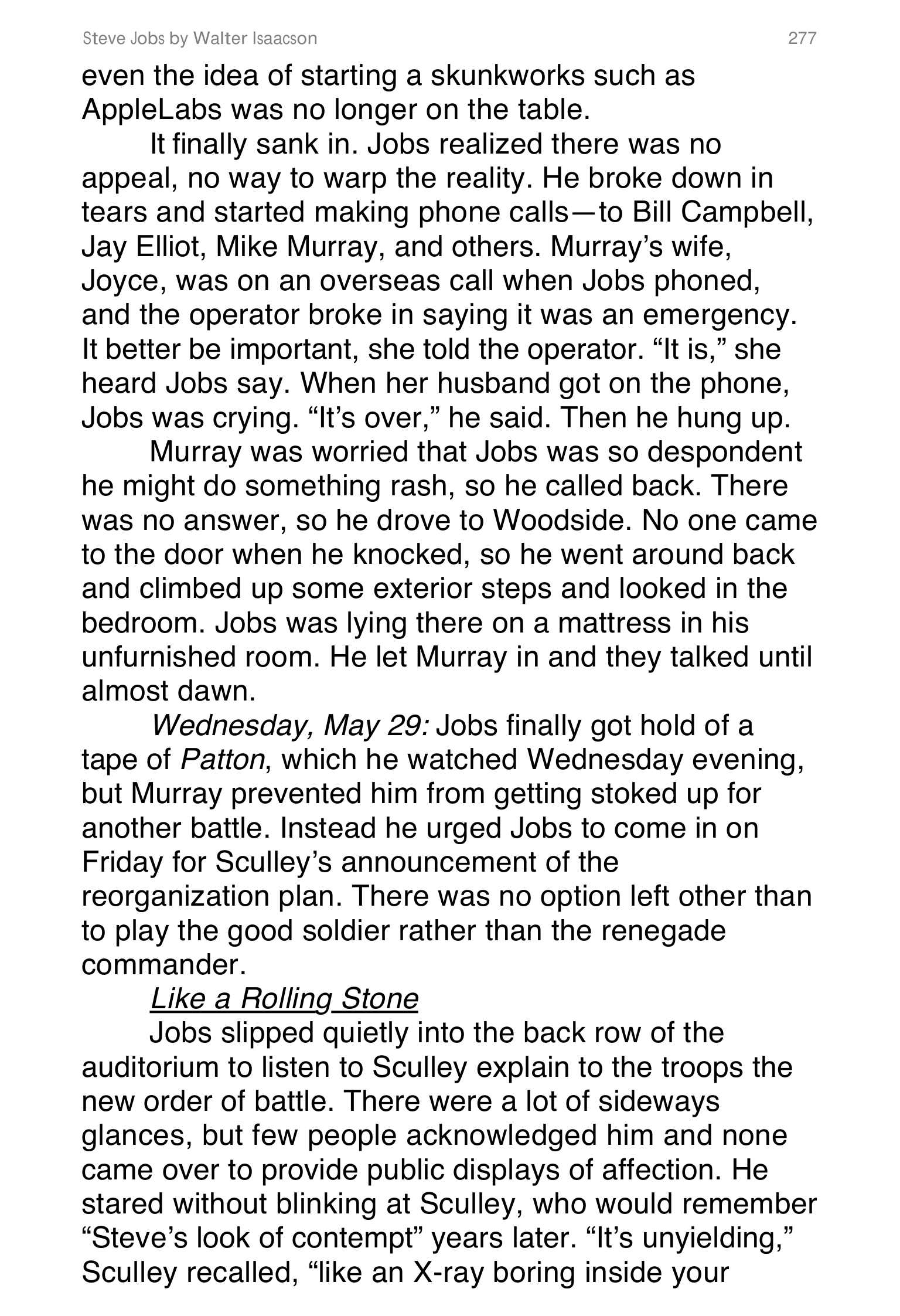 Apple Steve Jobs Biography by Walter Isaacson — page 295