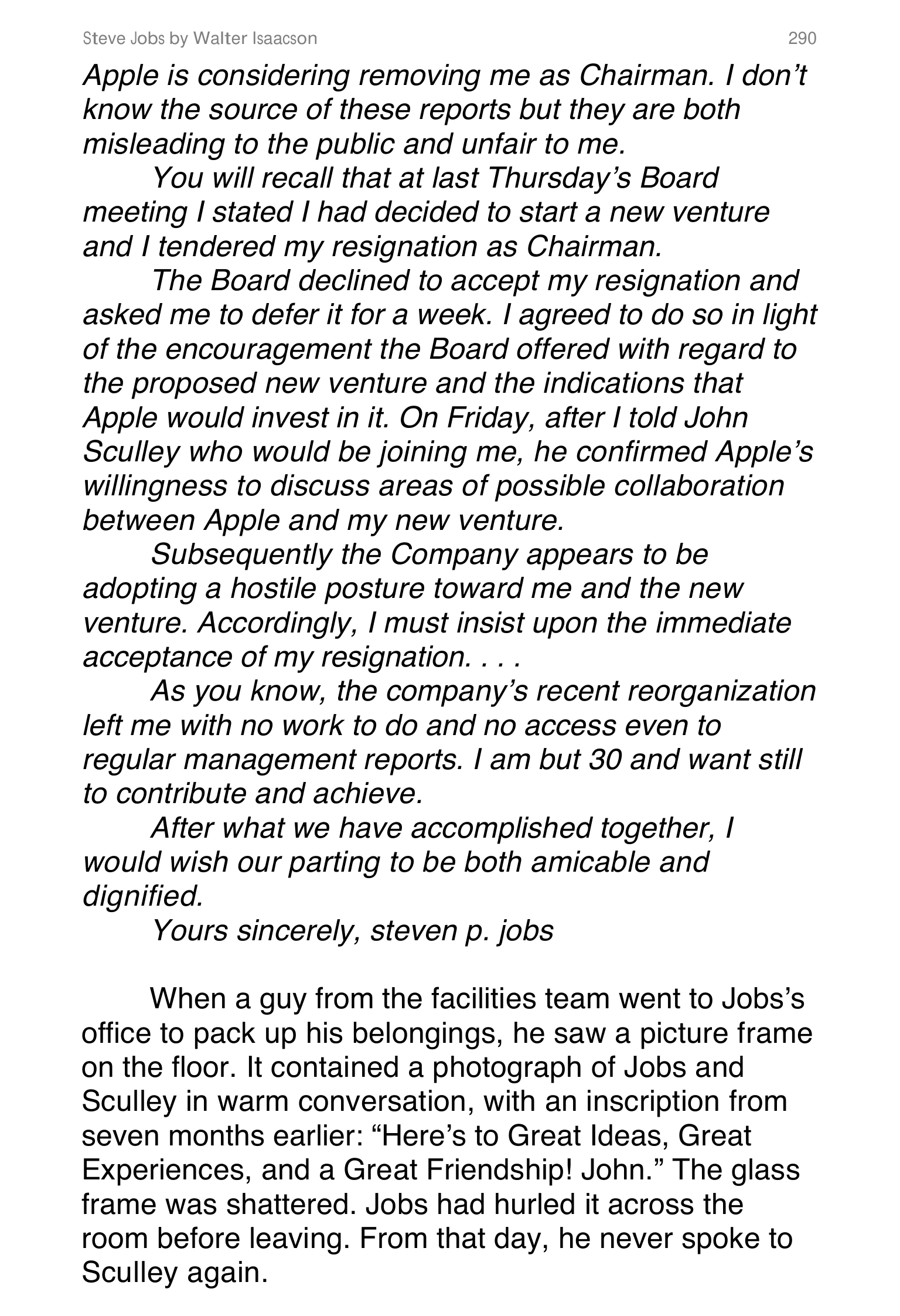 Apple Steve Jobs Biography by Walter Isaacson — page 308
