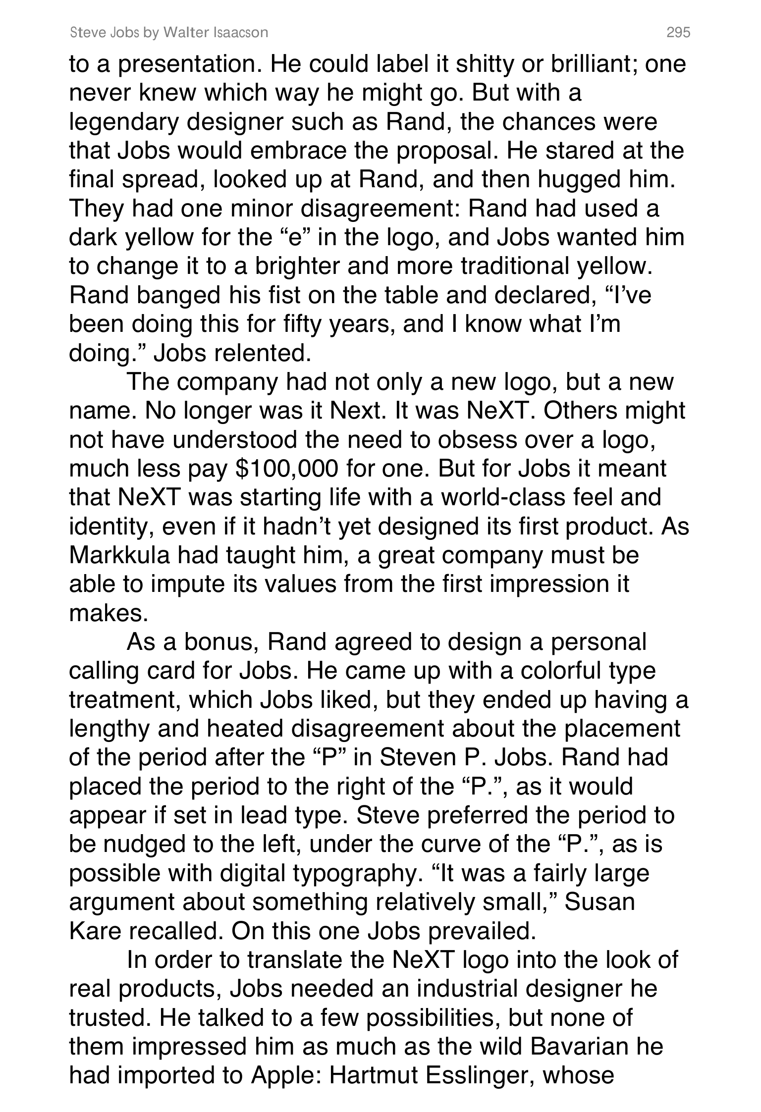 Apple Steve Jobs Biography by Walter Isaacson — page 313