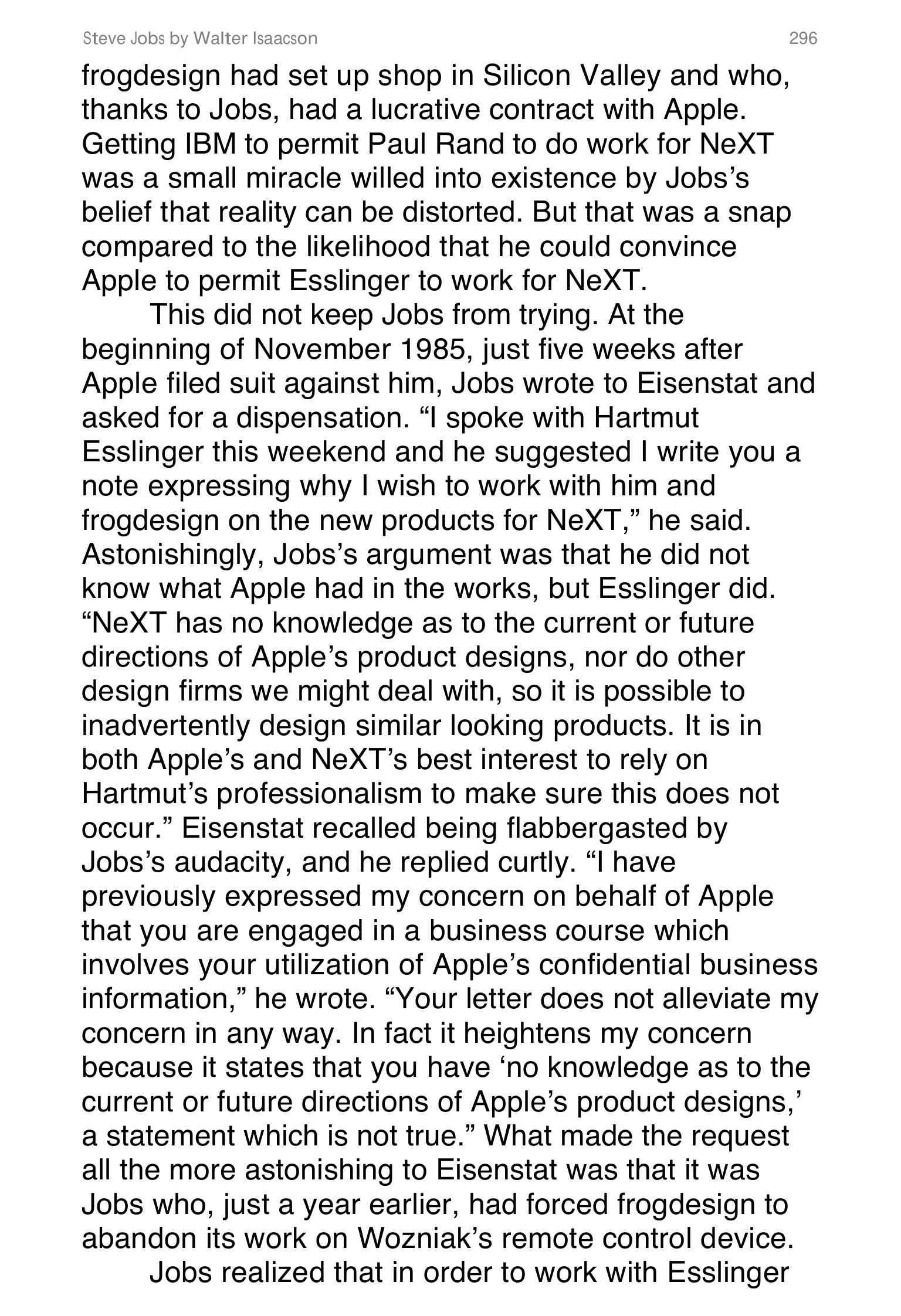 Apple Steve Jobs Biography by Walter Isaacson — page 314