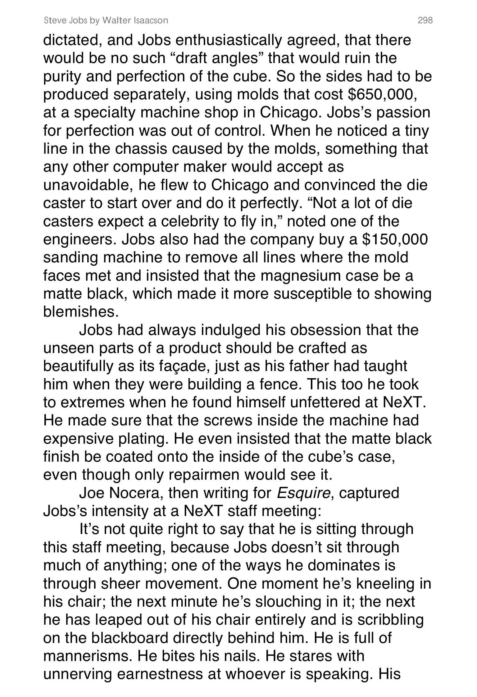 Apple Steve Jobs Biography by Walter Isaacson — page 316
